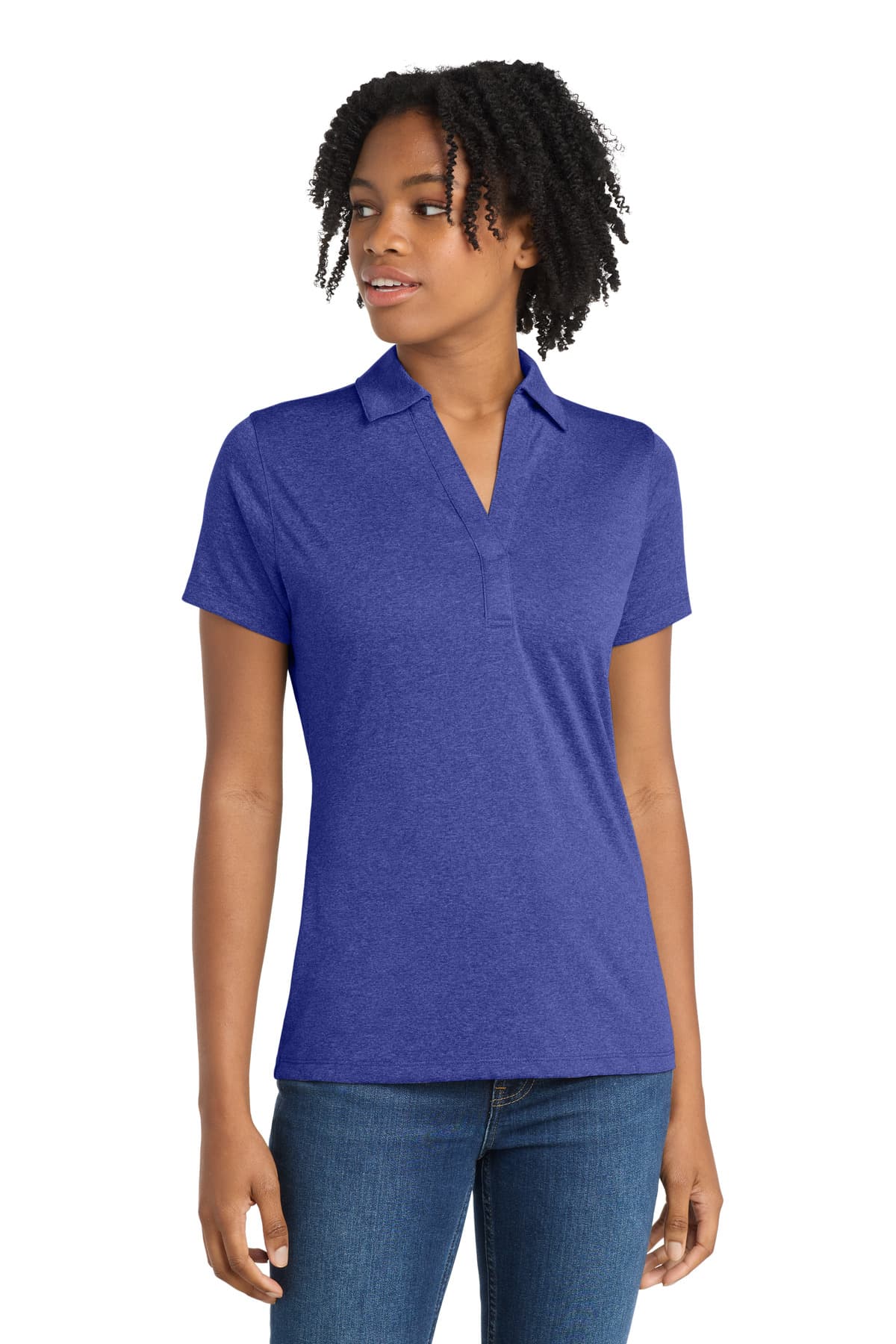 Sport-Tek ® Women's Heather Contender Polo. LST660 thumbnail 3