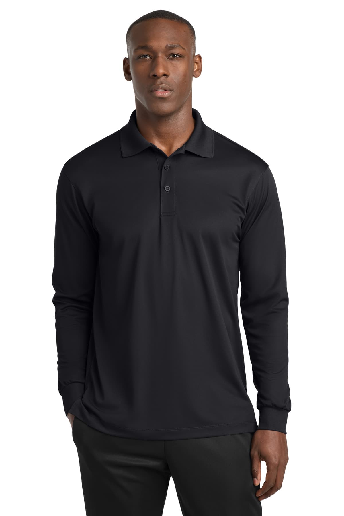 Sport-Tek ® Long Sleeve Micropique Sport-Wick ® Polo. ST657 thumbnail 2