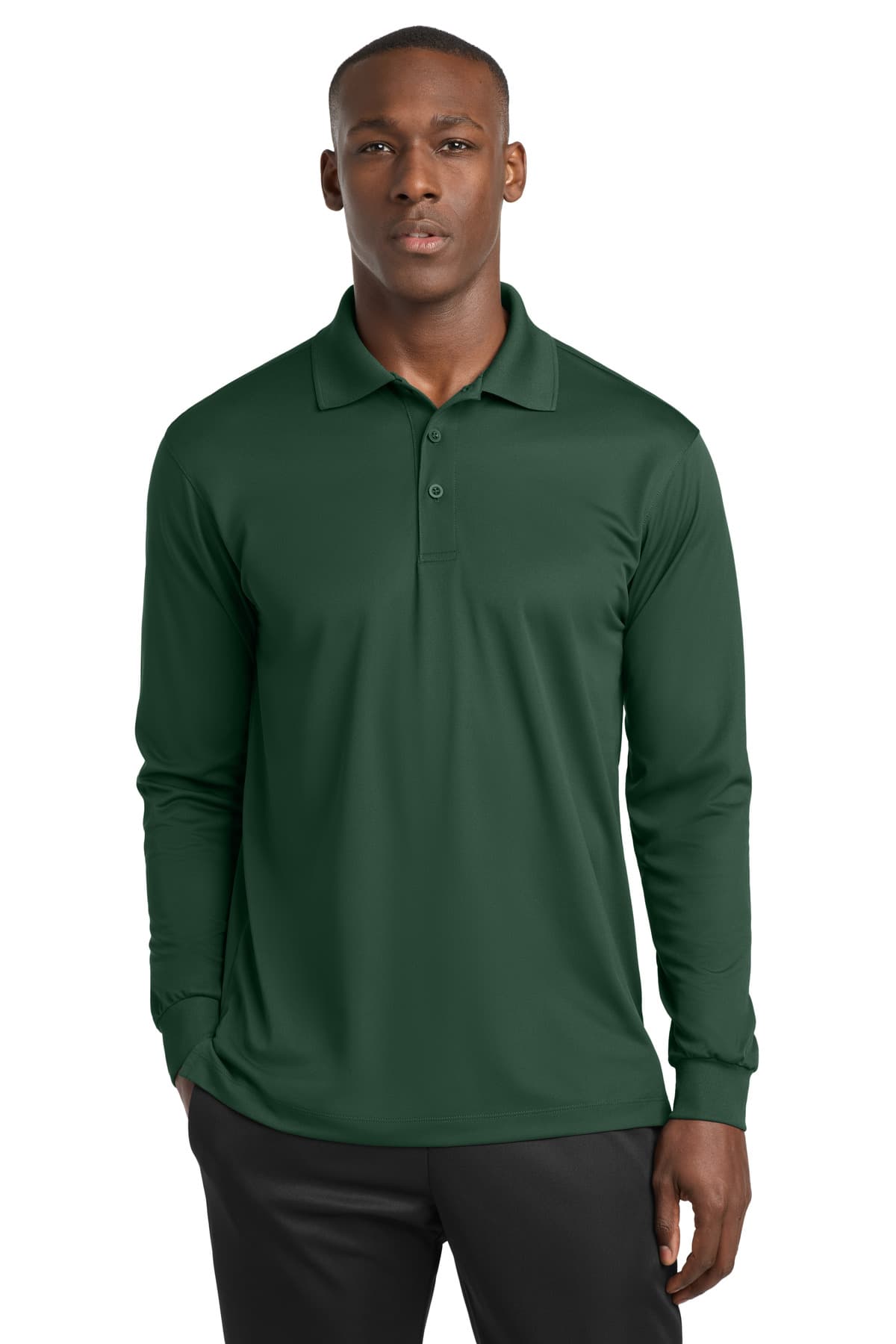 Sport-Tek ® Long Sleeve Micropique Sport-Wick ® Polo. ST657 thumbnail 3