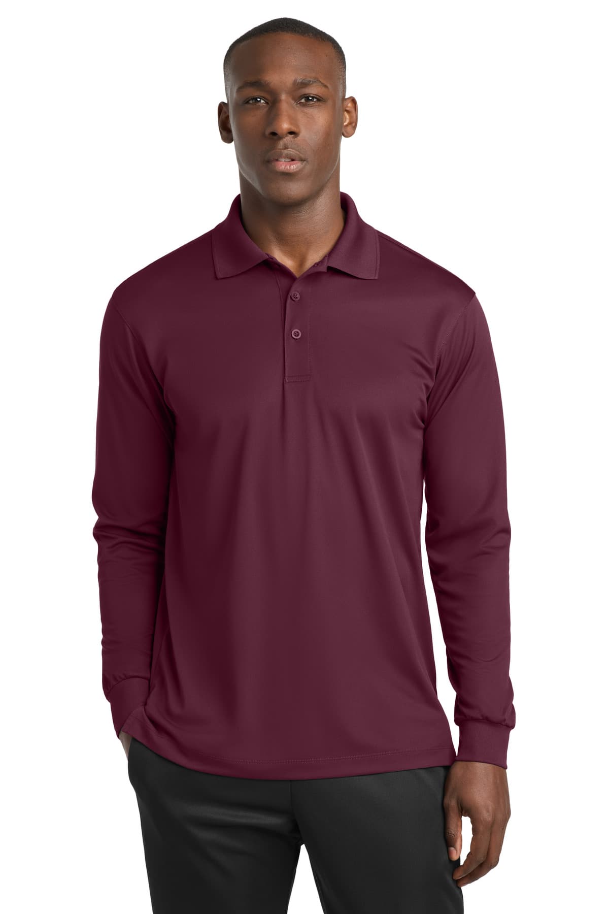 Sport-Tek ® Long Sleeve Micropique Sport-Wick ® Polo. ST657 thumbnail 4