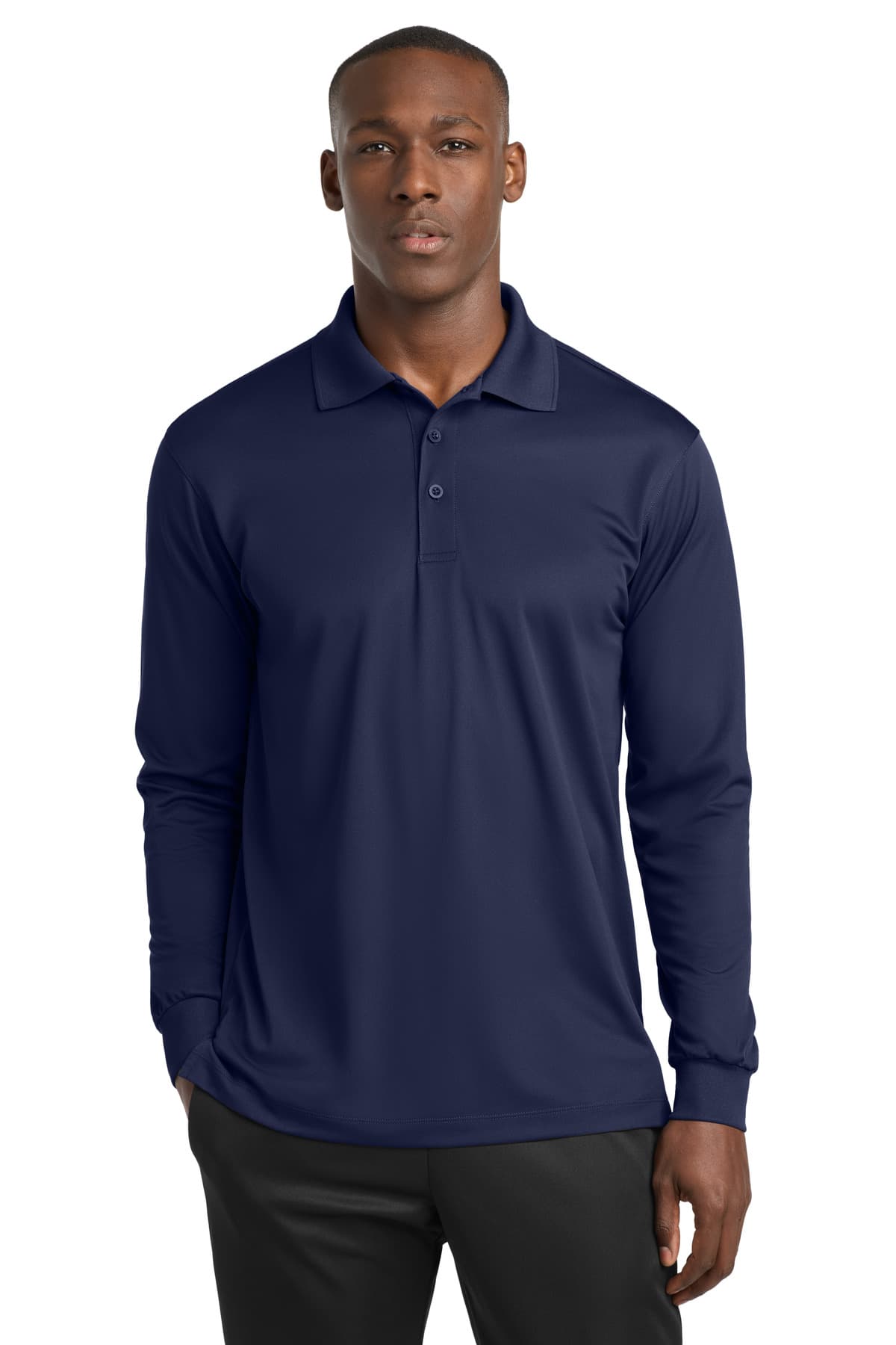 Sport-Tek ® Long Sleeve Micropique Sport-Wick ® Polo. ST657 thumbnail 5