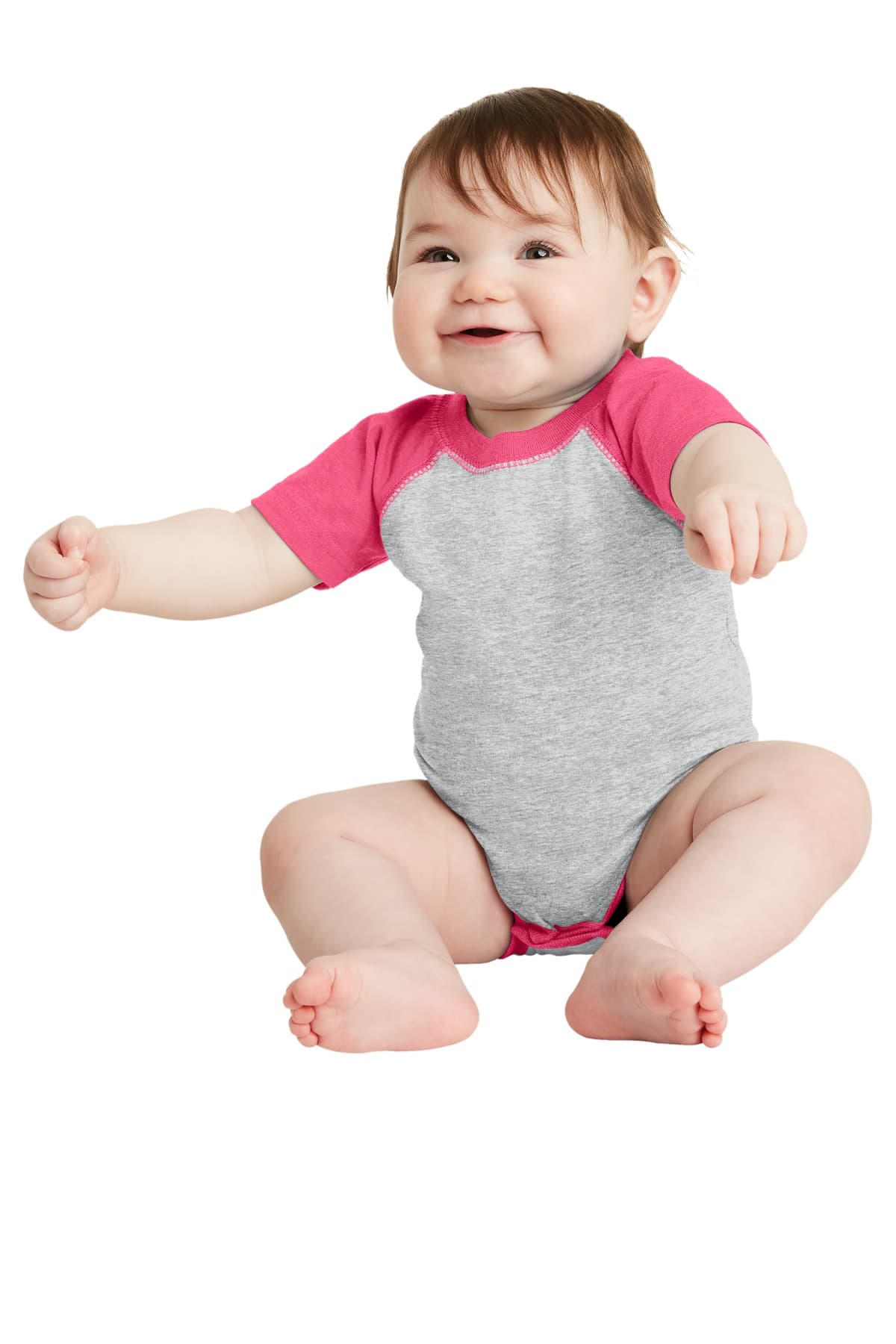 Rabbit Skins  Infant Baseball Fine Jersey Bodysuit. RS4430 thumbnail 2