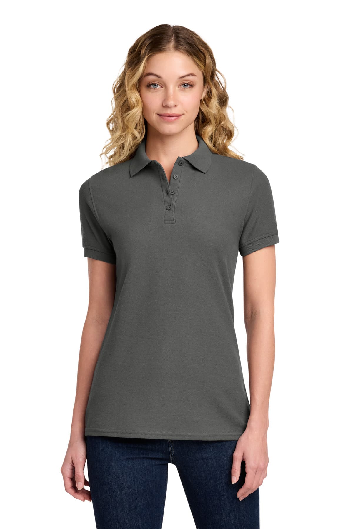 Port & Co  Women's Core Blend Pique Polo. LKP155 thumbnail 3