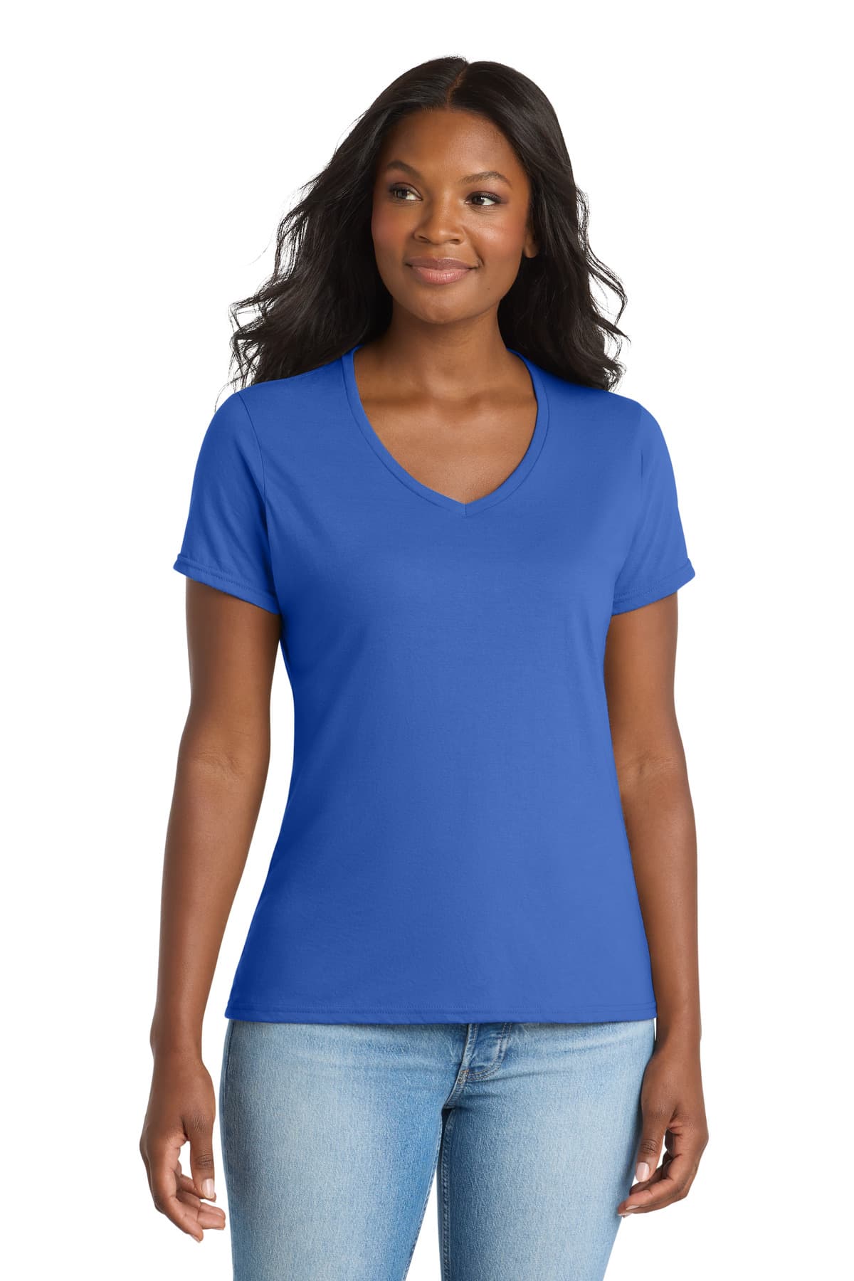 Port & Co  Women's Performance Blend V-Neck Tee. LPC381V thumbnail 5