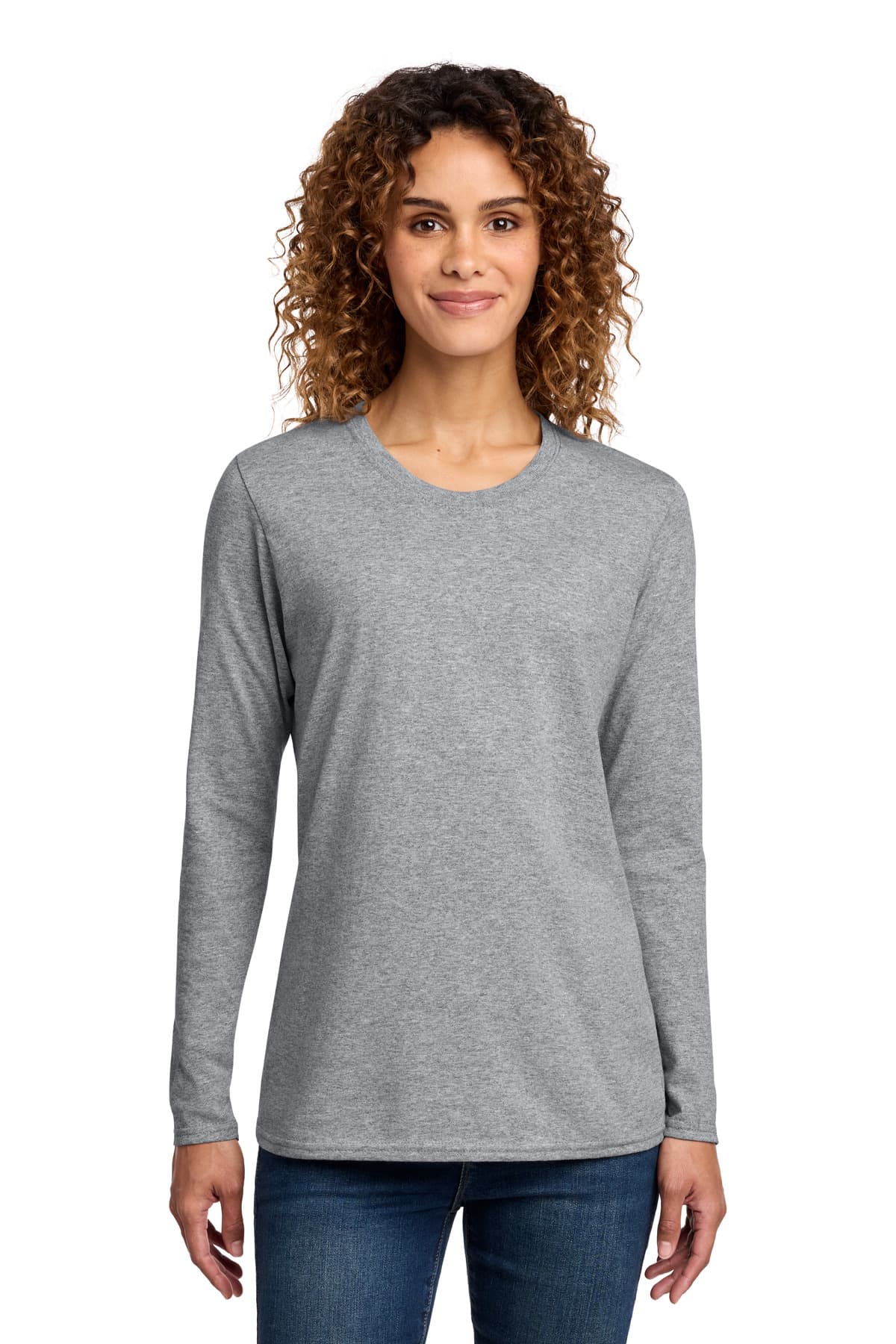 Port & Co  Women's Long Sleeve Core Cotton Tee. LPC54LS thumbnail 3