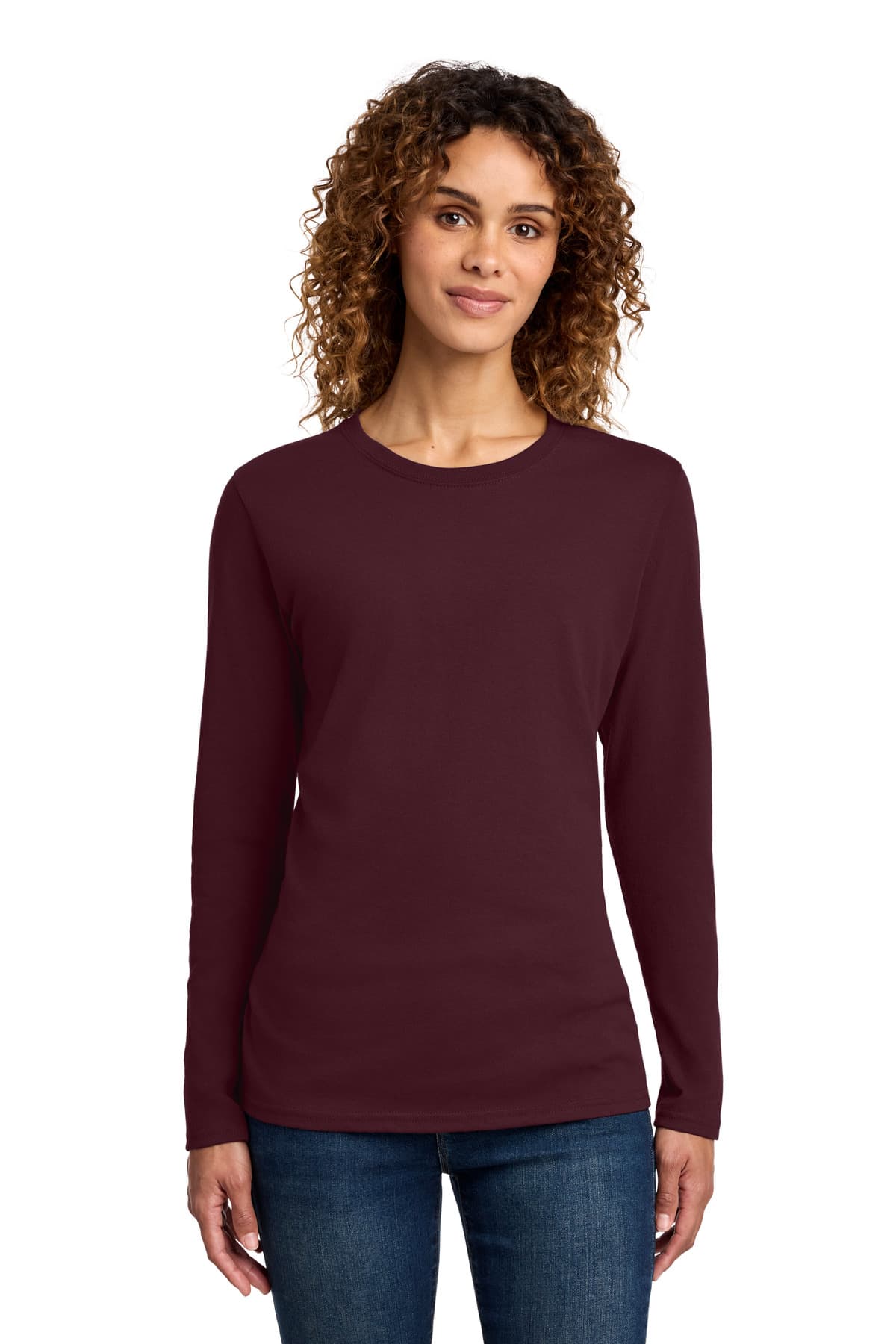 Port & Co  Women's Long Sleeve Core Cotton Tee. LPC54LS thumbnail 4