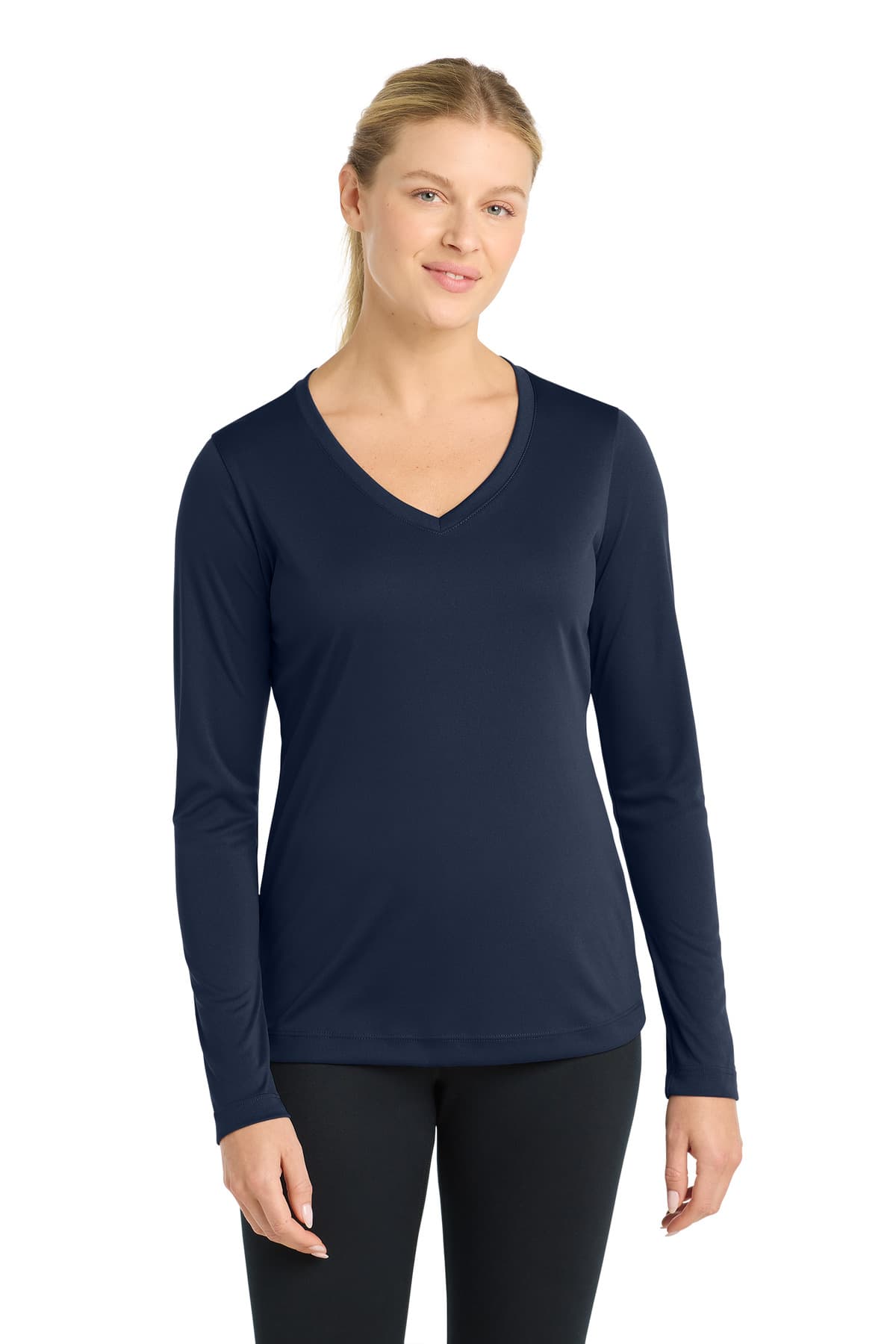 Sport-Tek ® Women's Long Sleeve PosiCharge ® Competitor V-Neck Tee. LST353LS thumbnail 4