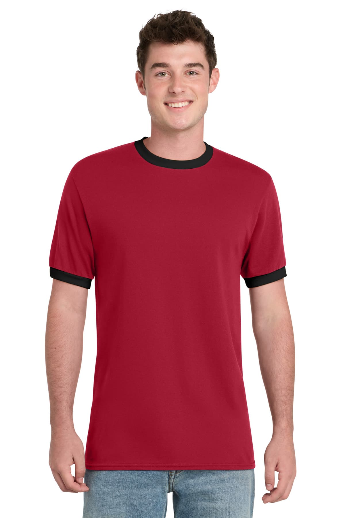 Port & Co  Core Cotton Ringer Tee. PC54R thumbnail 4