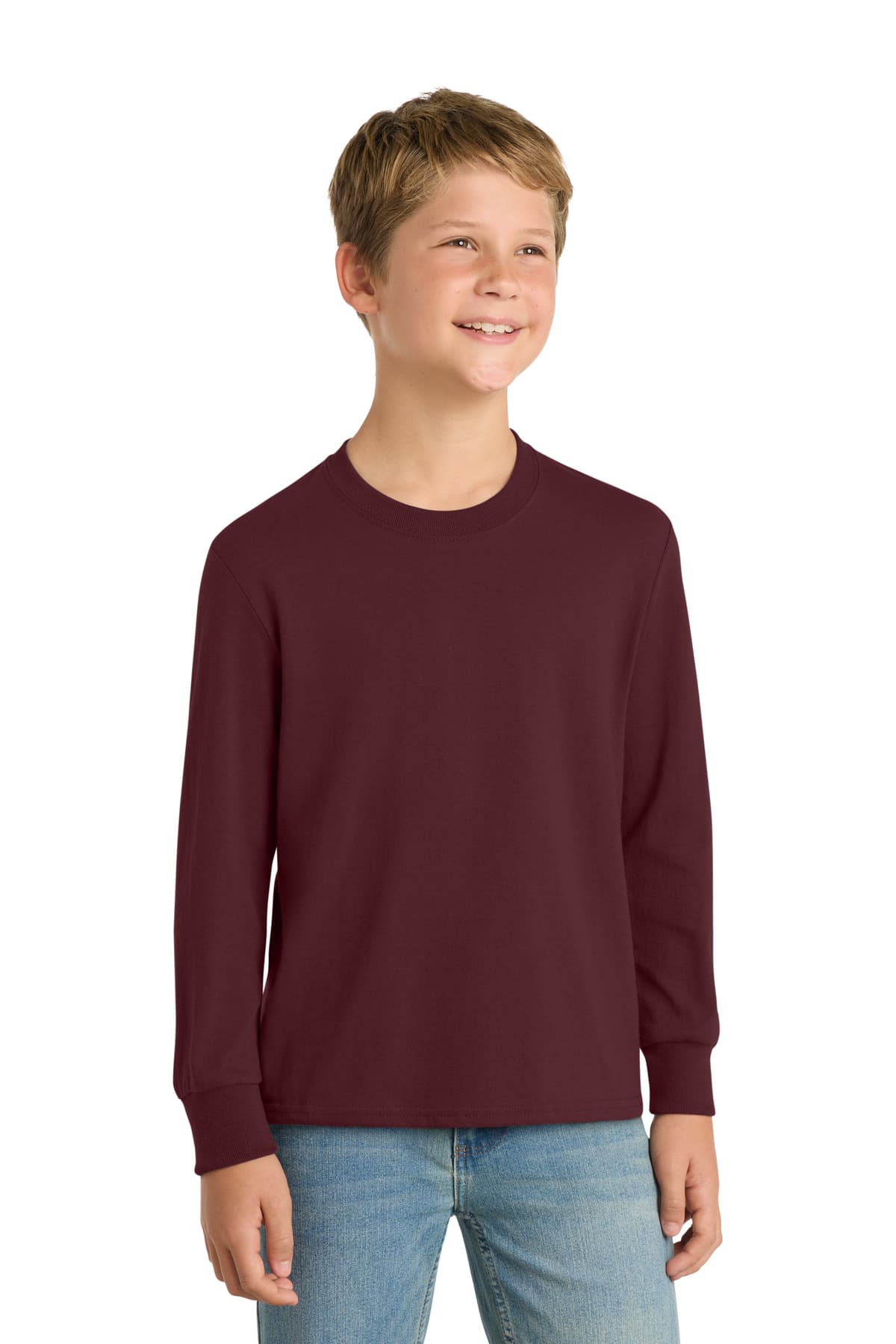Port & Co  Youth Long Sleeve Core Cotton Tee. PC54YLS thumbnail 4