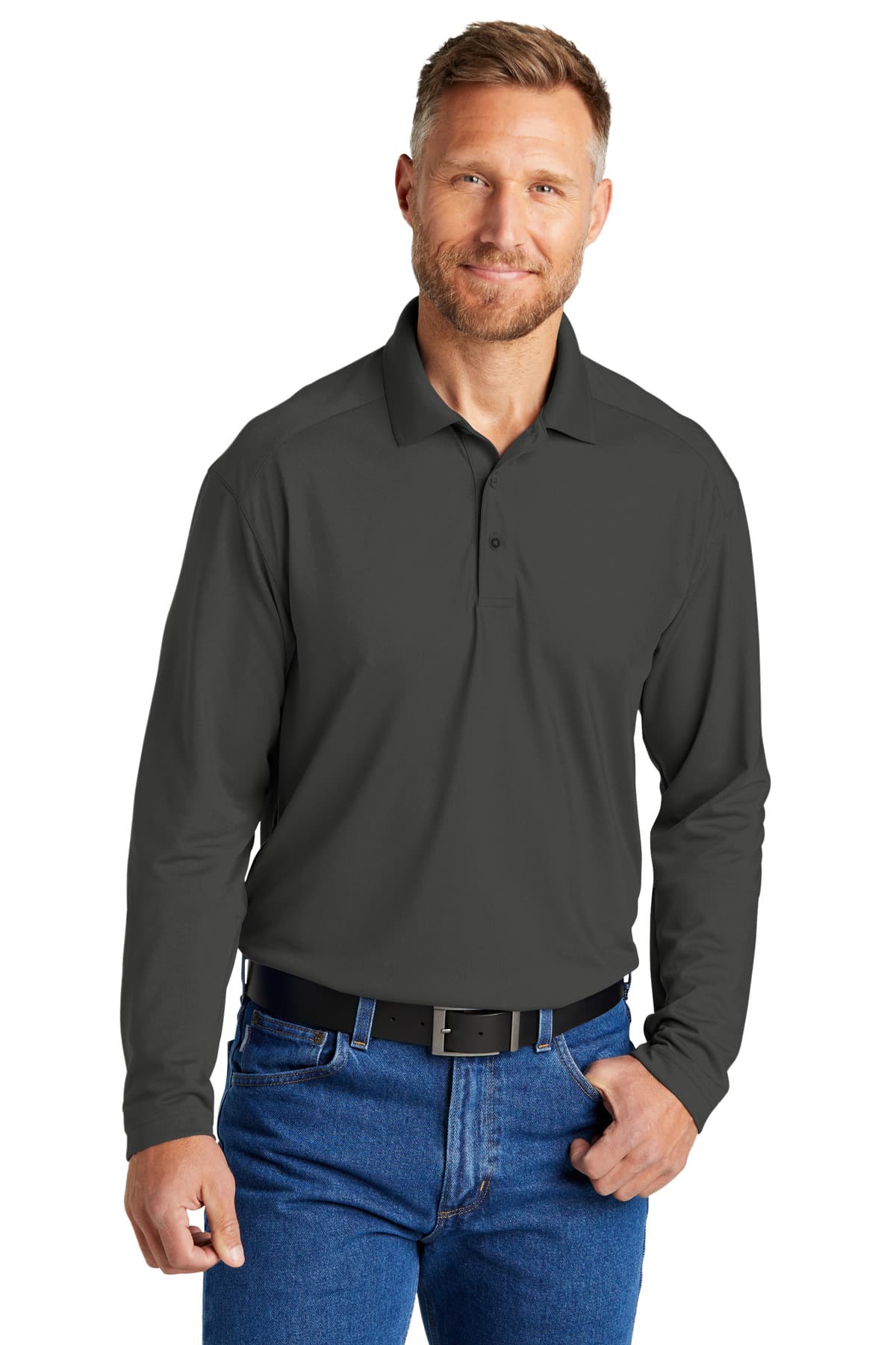 CornerStone ® Select Lightweight Snag-Proof Long Sleeve Polo CS418LS thumbnail 3