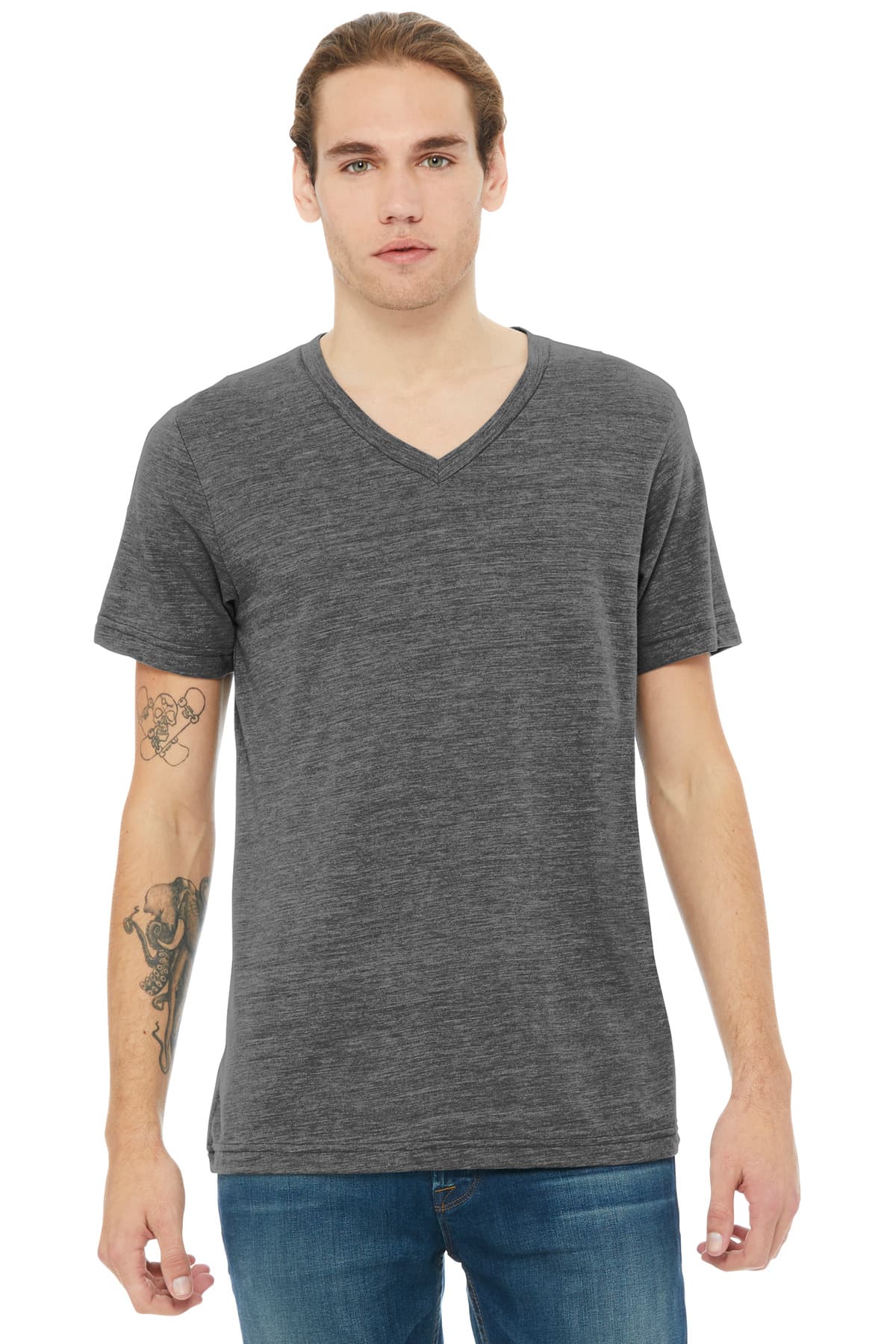 BELLA+CANVAS ® Unisex Textured Jersey V-Neck Tee BC3655 thumbnail 2