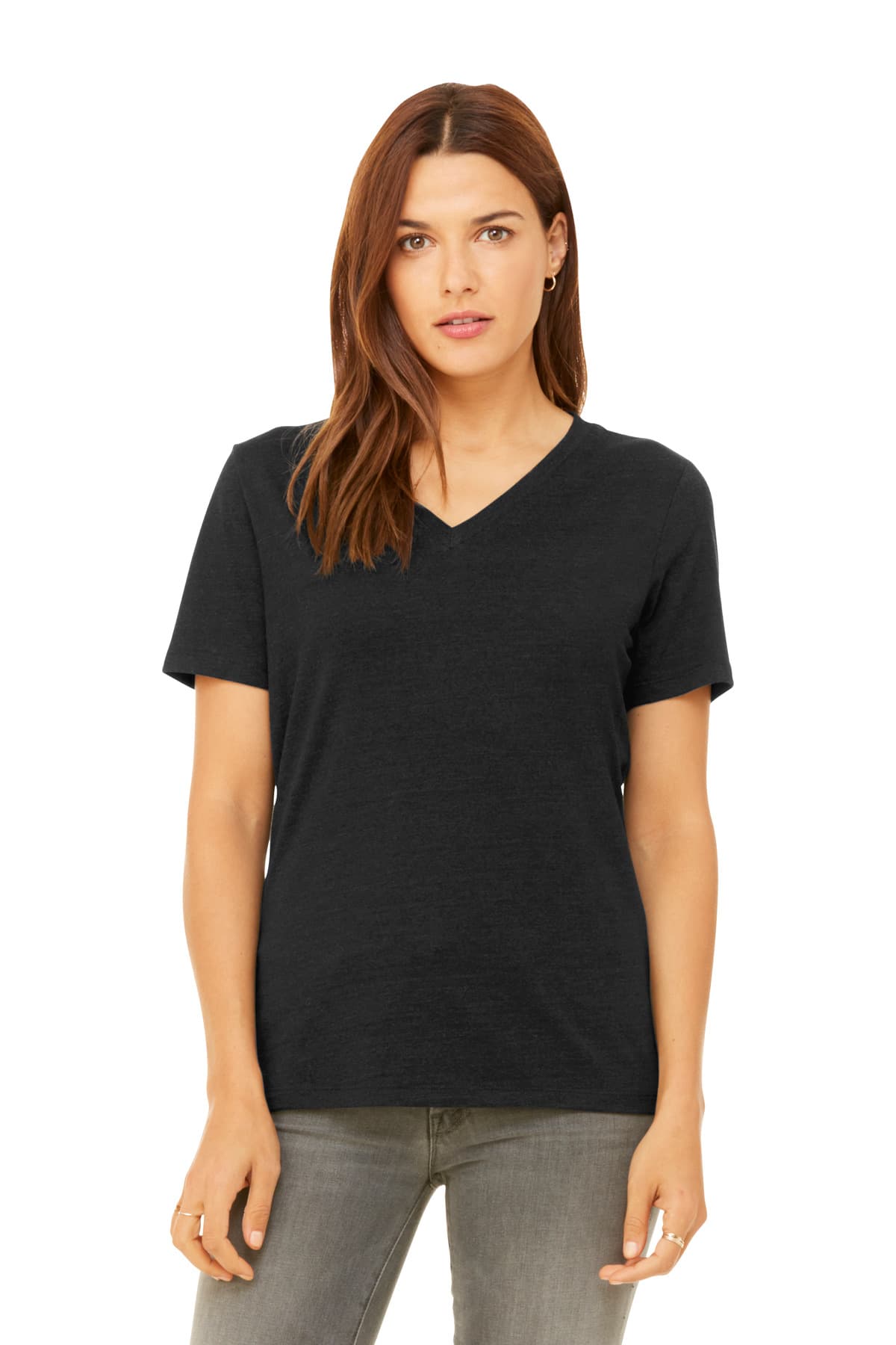 BELLA+CANVAS ® Women's Relaxed Heather CVC V-Neck Tee BC6405CVC thumbnail 2