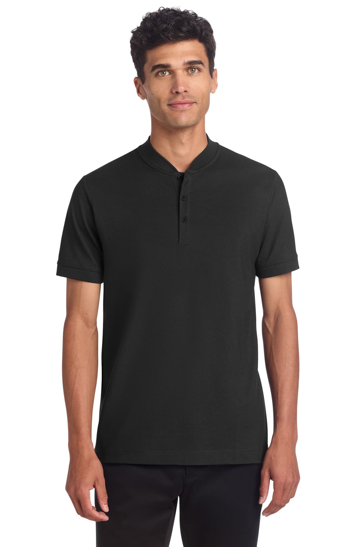 Mercer+Mettle ® Stretch Pique Henley MM1008 thumbnail 4