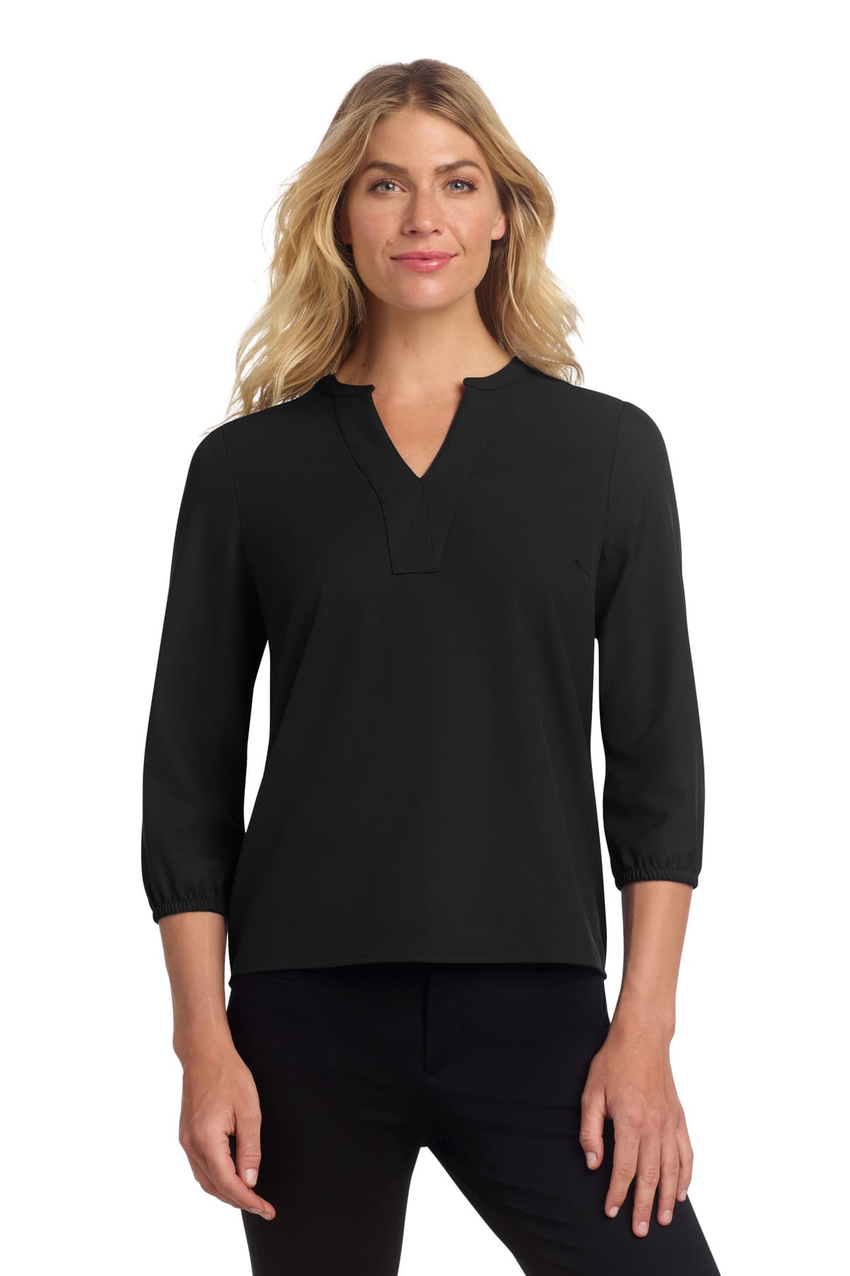 Mercer+Mettle ® Women's Stretch Crepe 3/4-Sleeve Blouse MM2011 thumbnail 3