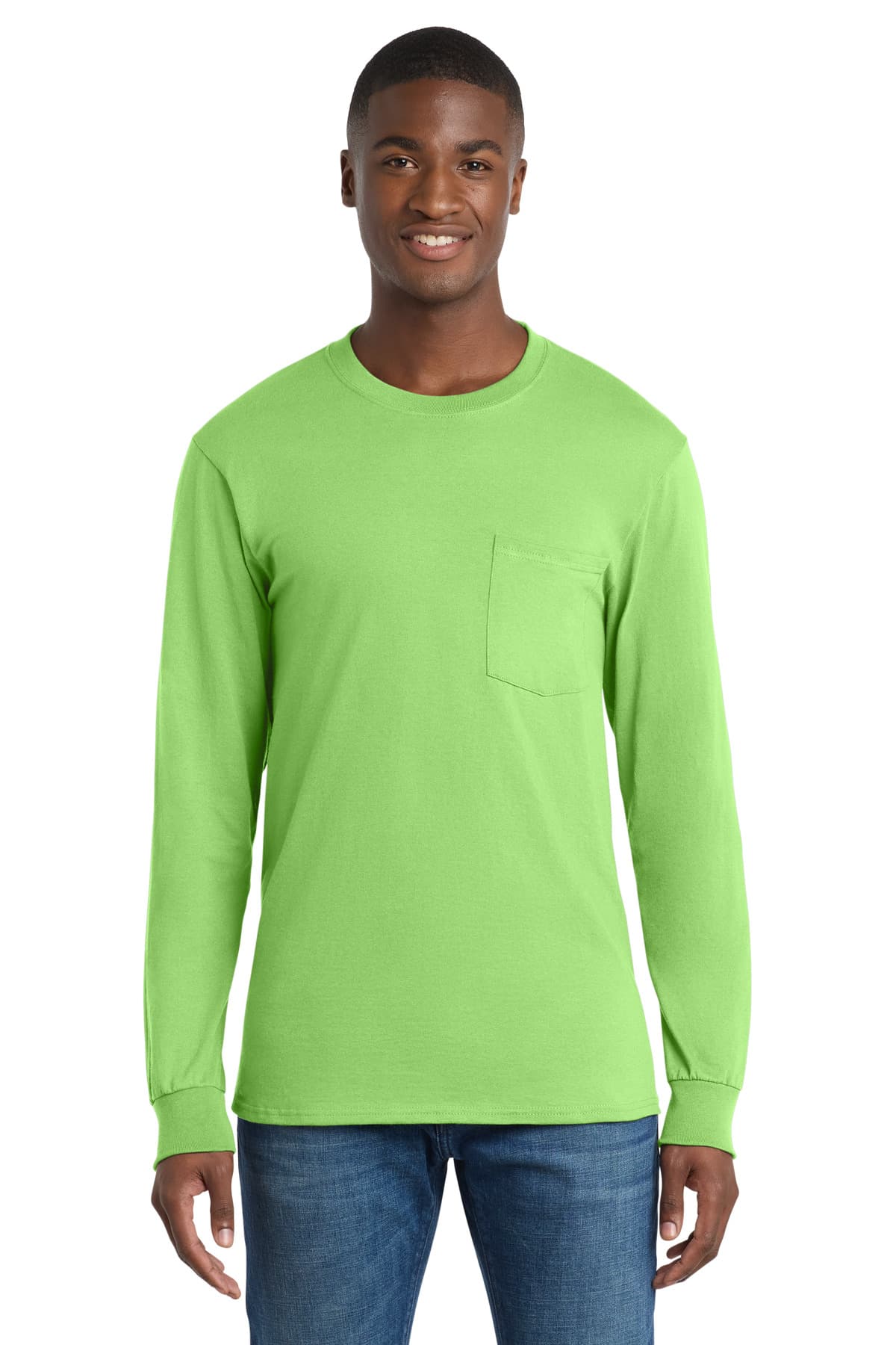 Port & Co  Tall Long Sleeve Essential Pocket Tee. PC61LSPT thumbnail 5