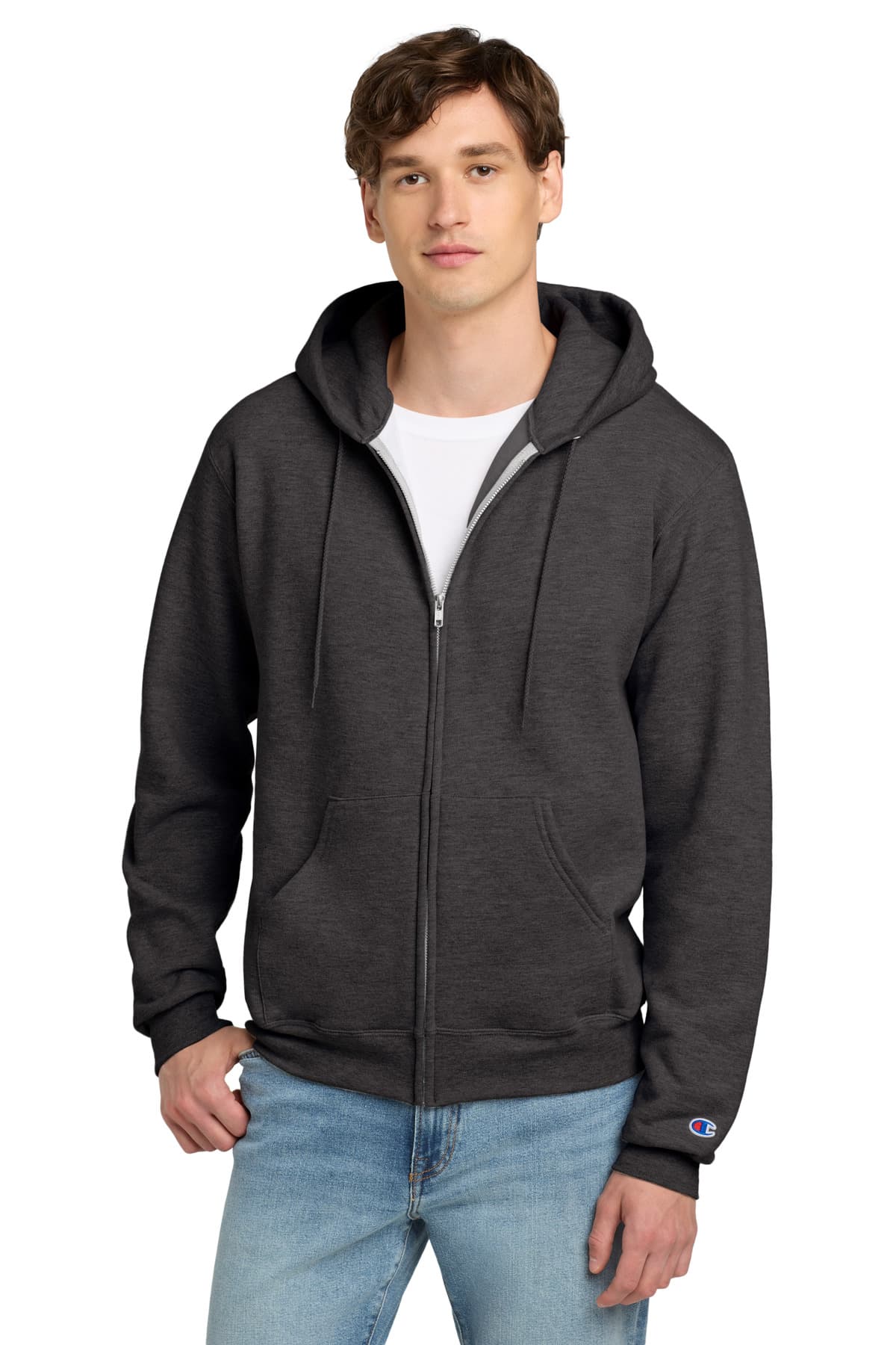 Champion ® Powerblend ® Full-Zip Hoodie. S800 thumbnail 3