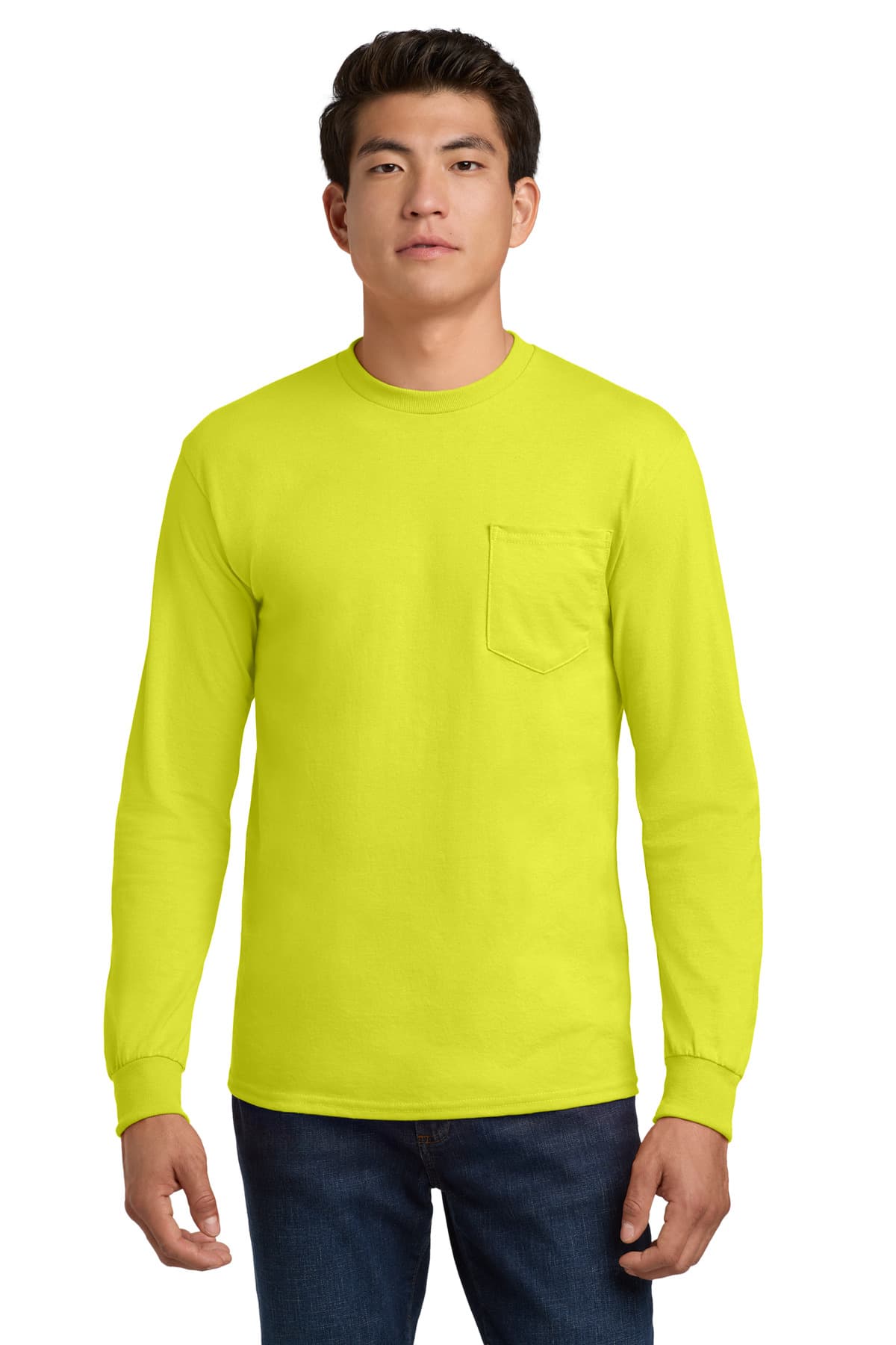 Gildan ® - Ultra Cotton ® 100% US Cotton Long Sleeve T-Shirt with Pocket. 2410 thumbnail 4
