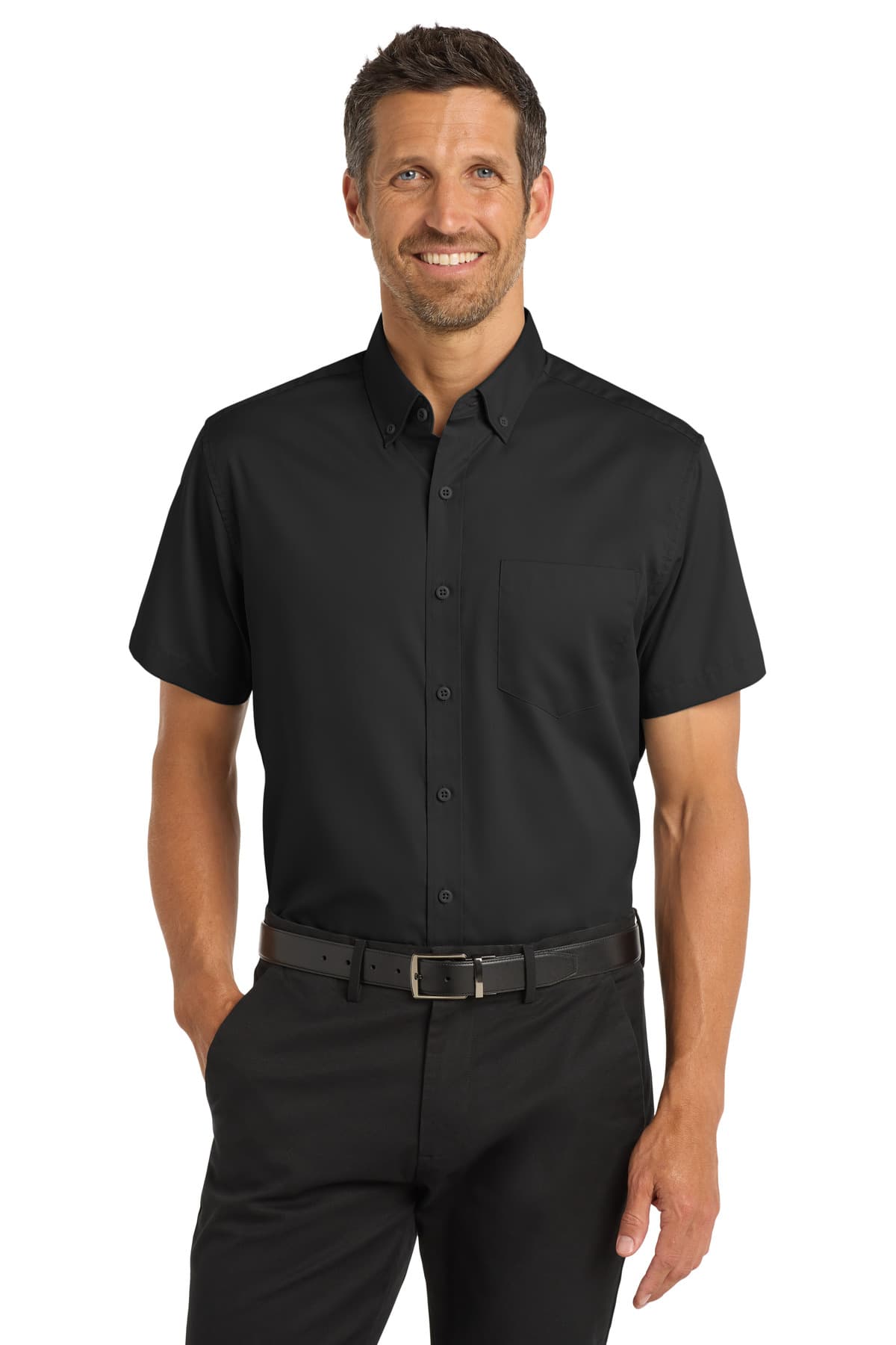 Port Authority ® Short Sleeve SuperPro  Twill Shirt. S664 thumbnail 2