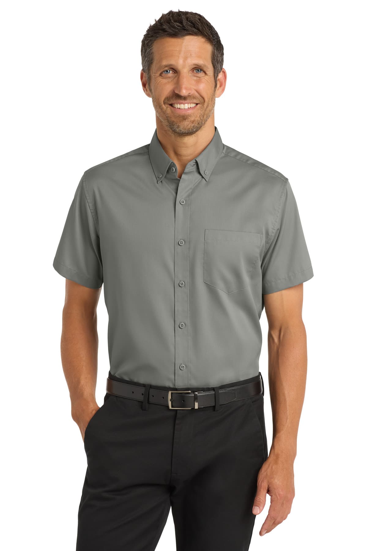 Port Authority ® Short Sleeve SuperPro  Twill Shirt. S664 thumbnail 3