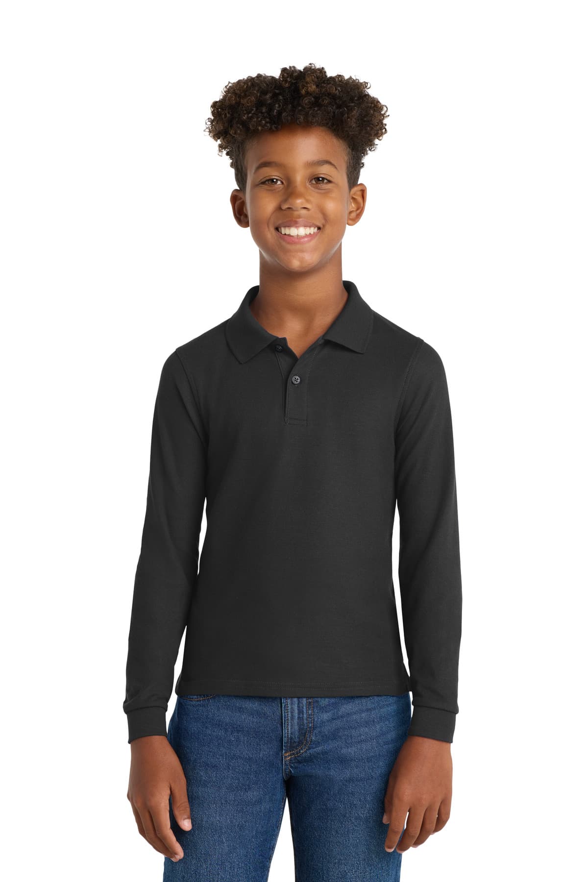 Port Authority ® Youth Long Sleeve Silk Touch Polo. Y500LS thumbnail 2