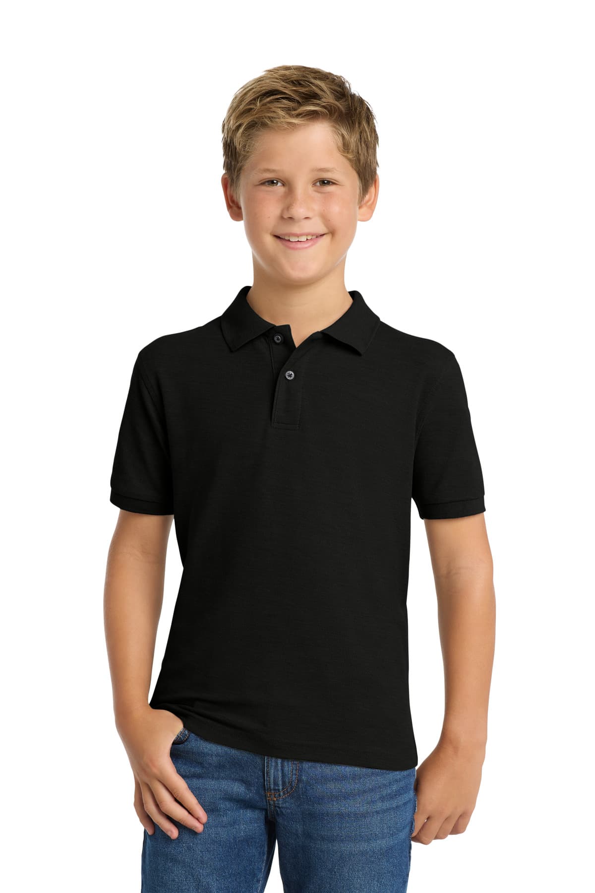 Port Authority ® Youth Silk Touch Polo. Y500 thumbnail 2