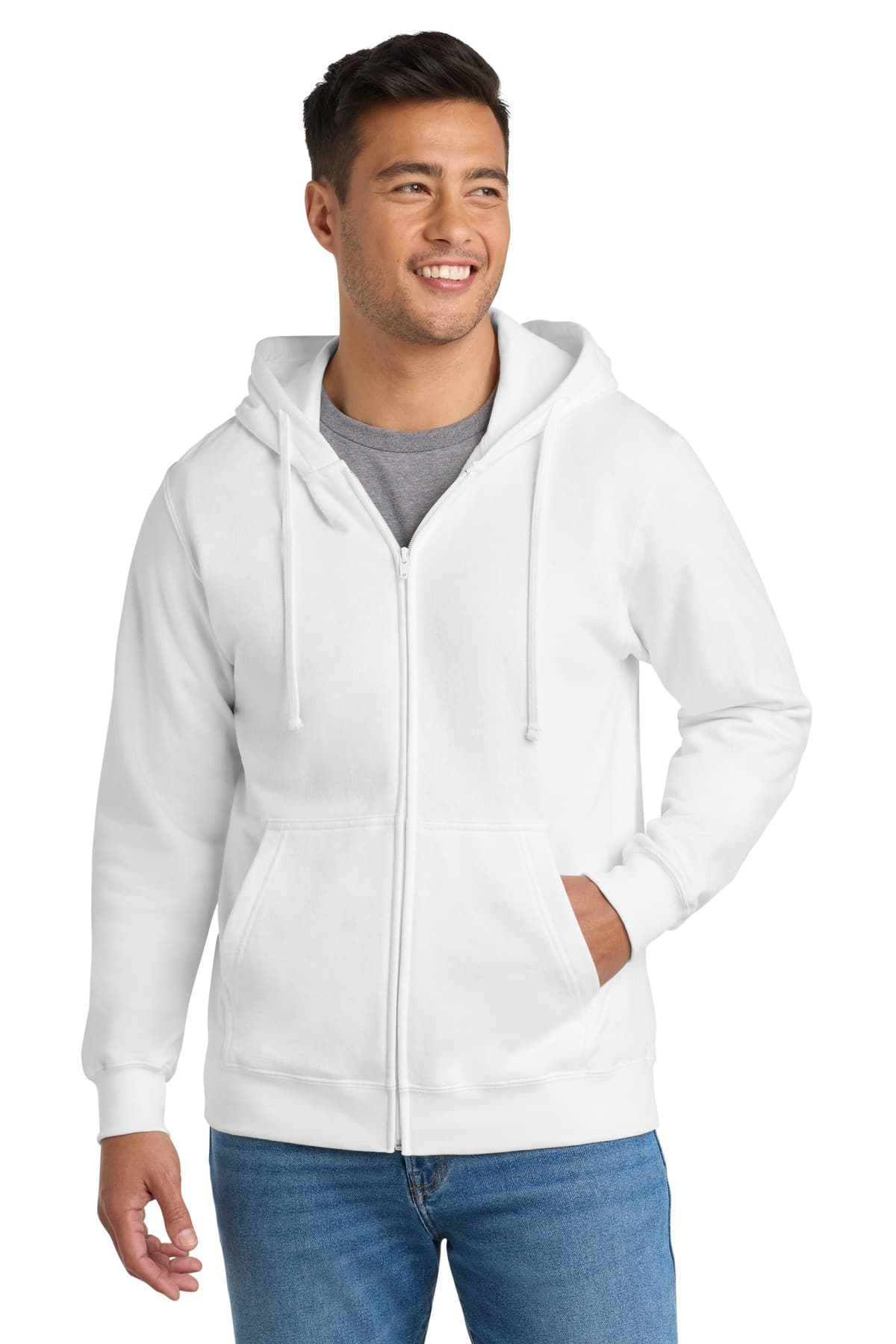 Port & Co  Fan Favorite Fleece Full-Zip Hooded Sweatshirt. PC850ZH thumbnail 2