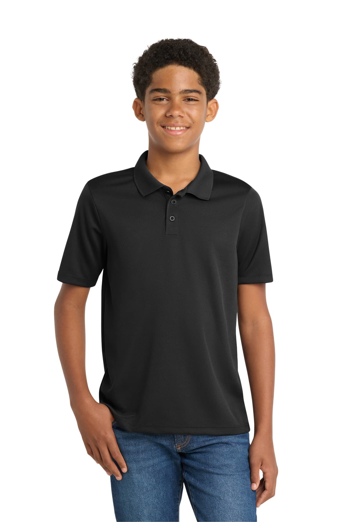 Sport-Tek ® Youth PosiCharge ® RacerMesh ® Polo. YST640 thumbnail 2