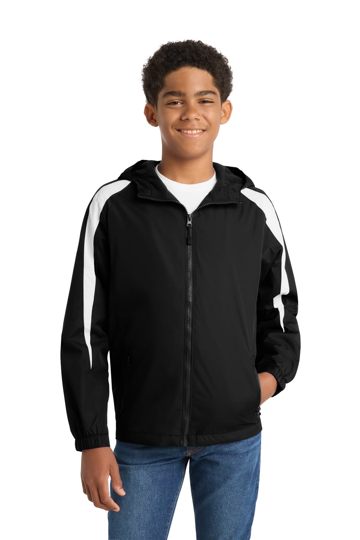 Sport-Tek ® Youth Fleece-Lined Colorblock Jacket. YST81 thumbnail 2