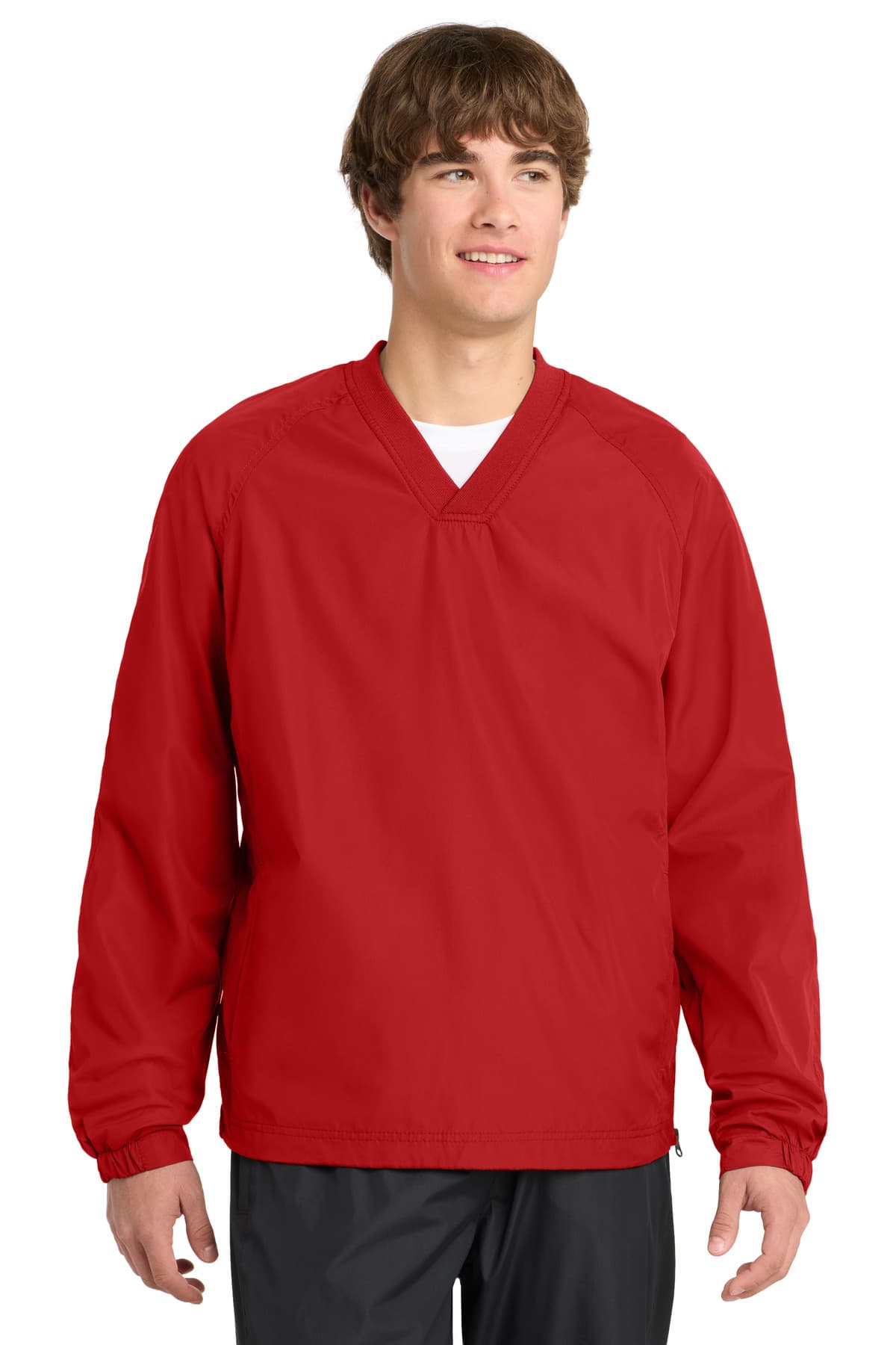 Sport-Tek ® V-Neck Raglan Wind Shirt. JST72 thumbnail 5