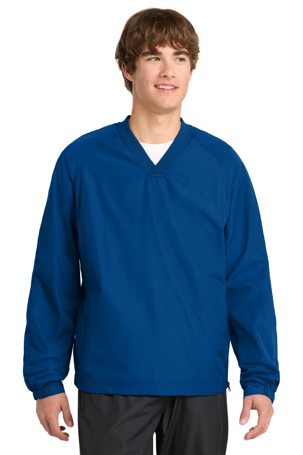 Sport-Tek ® V-Neck Raglan Wind Shirt. JST72 thumbnail 3