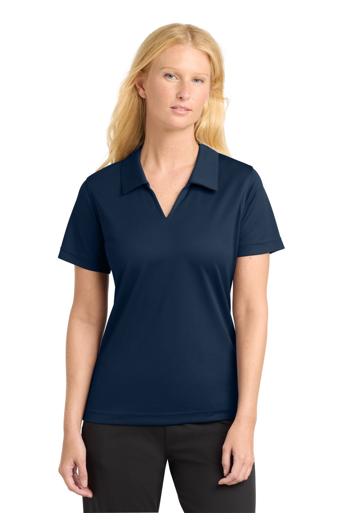 Sport-Tek ® Women's Dri-Mesh ® V-Neck Polo. L469 thumbnail 3