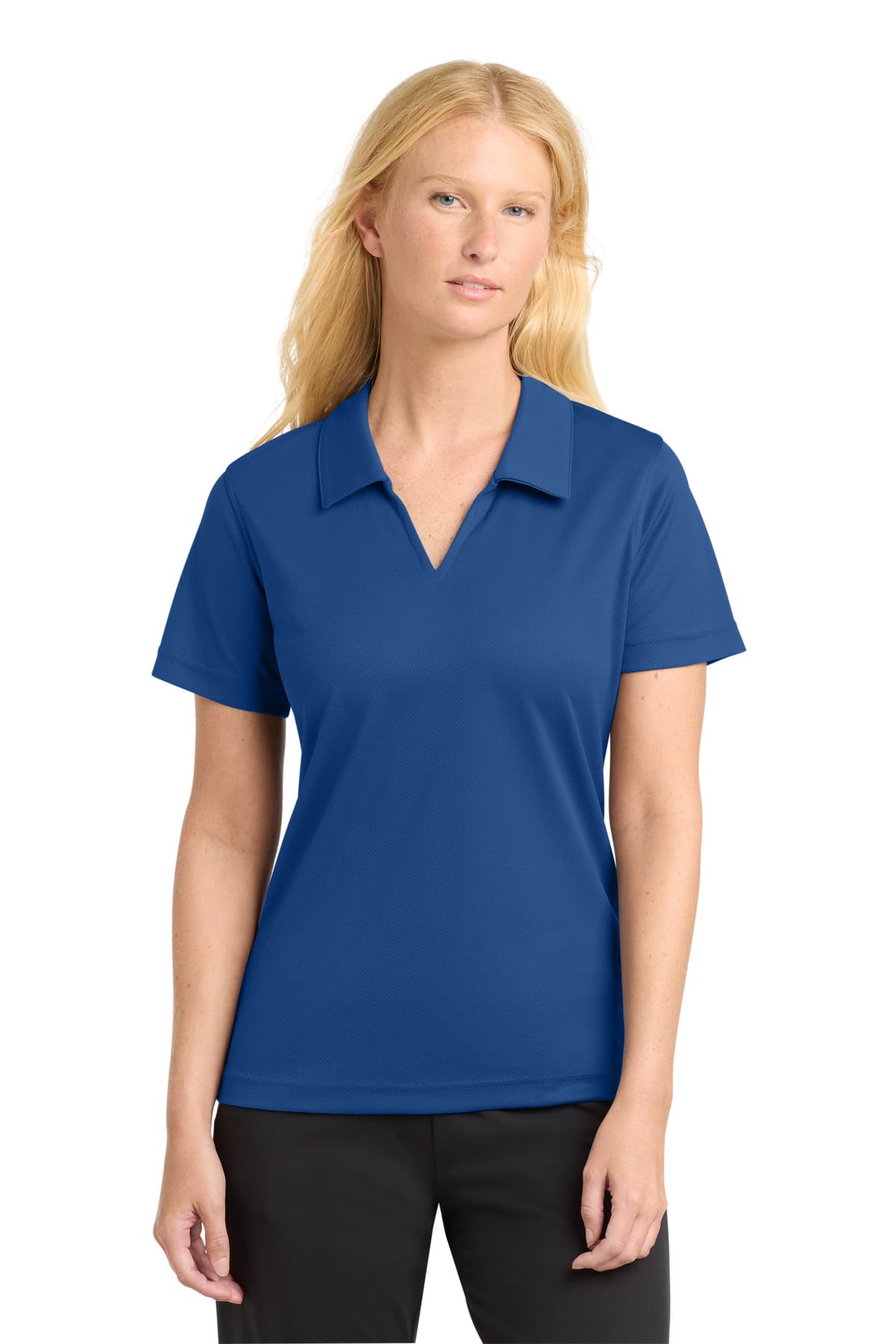 Sport-Tek ® Women's Dri-Mesh ® V-Neck Polo. L469 thumbnail 5