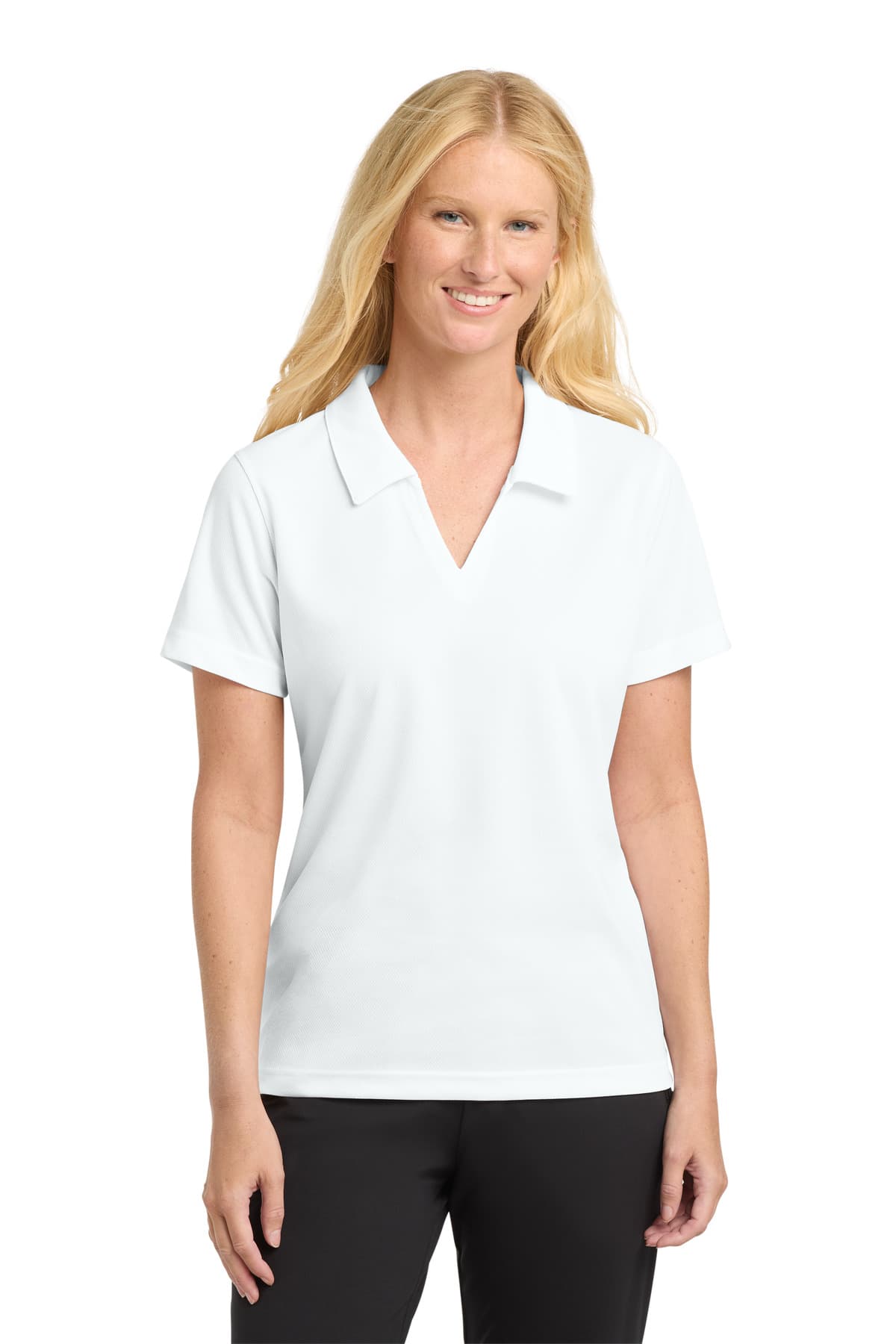 Sport-Tek ® Women's Dri-Mesh ® V-Neck Polo. L469 thumbnail 7