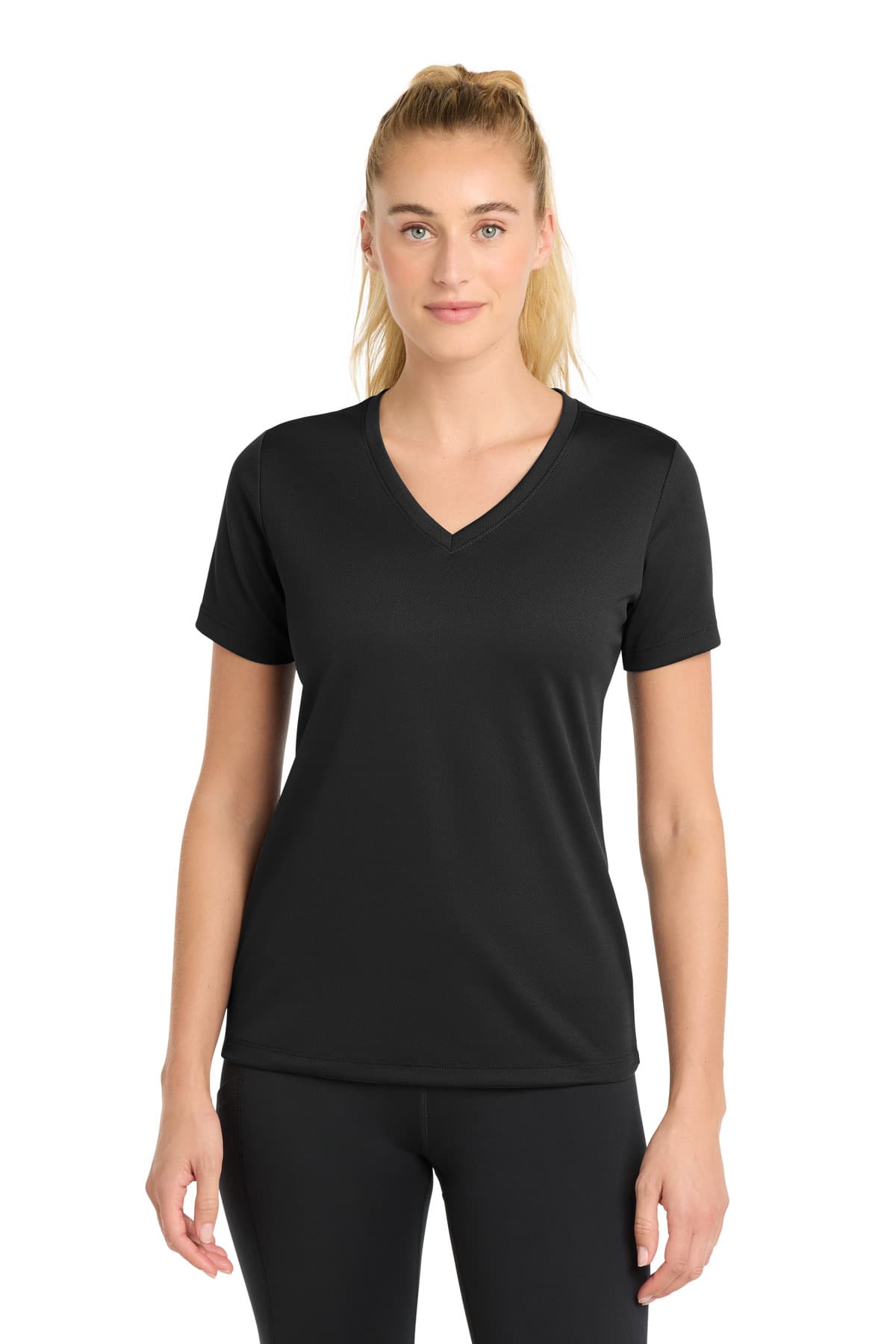 Sport-Tek ® Women's PosiCharge ® RacerMesh ® V-Neck Tee. LST340 thumbnail 2