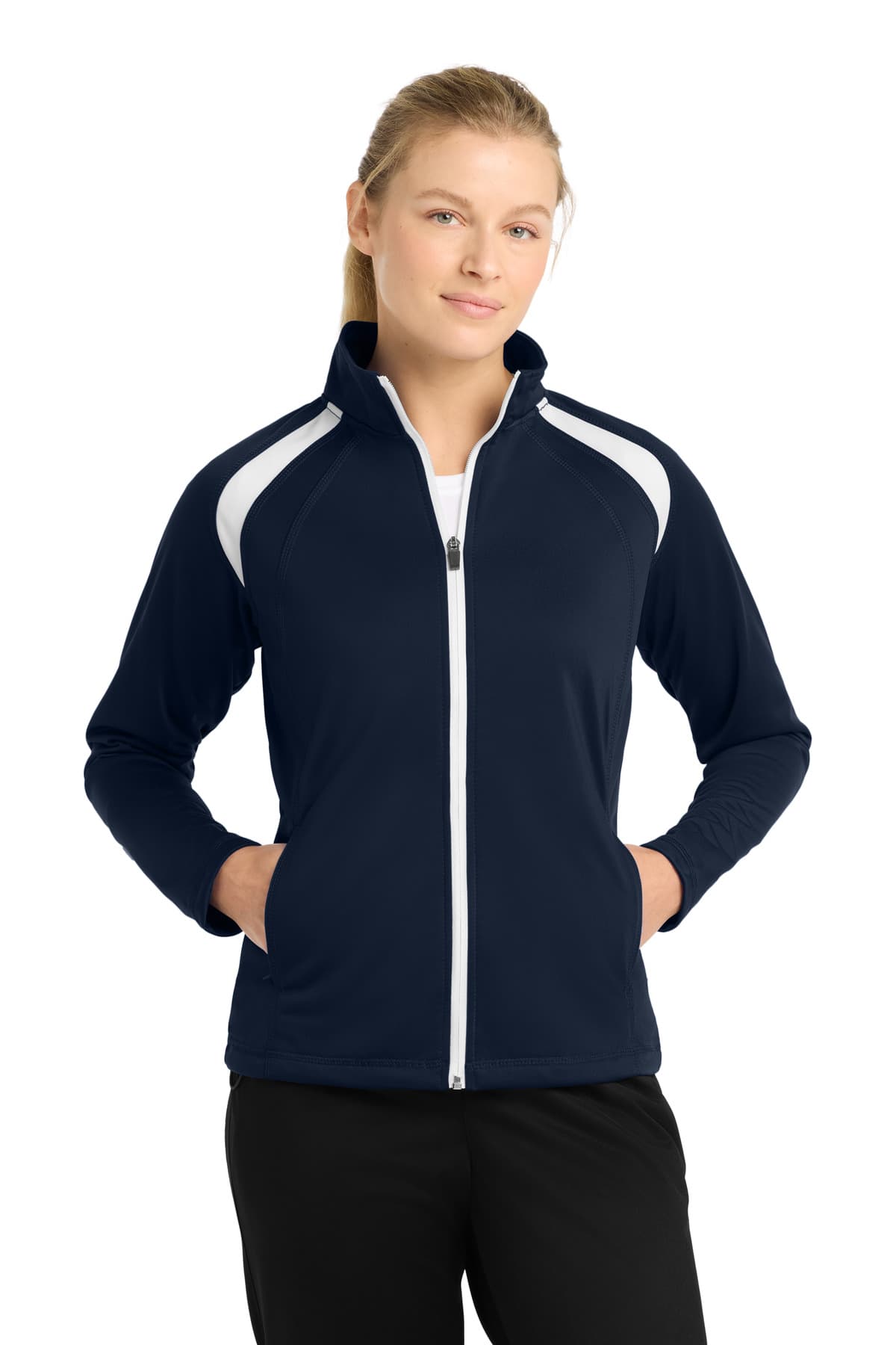 Sport-Tek ® Women's Tricot Track Jacket. LST90 thumbnail 4