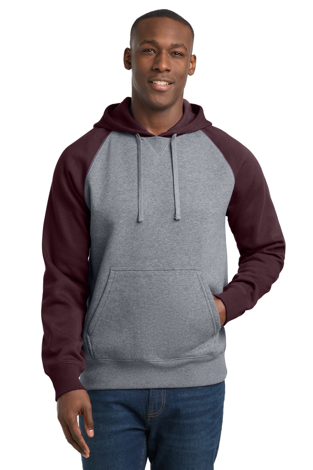 Sport-Tek ® Raglan Colorblock Pullover Hooded Sweatshirt. ST267 thumbnail 4