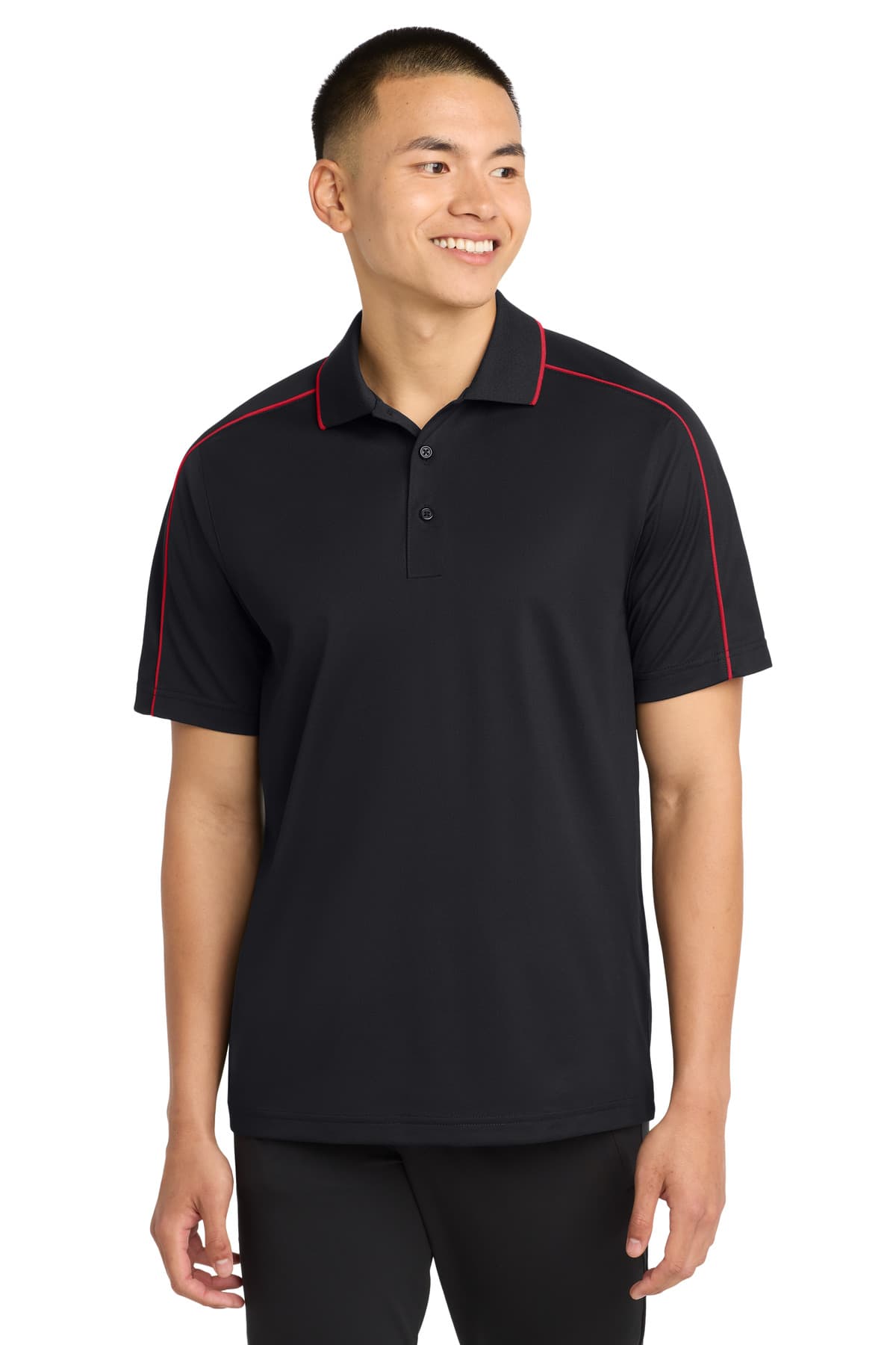 Sport-Tek ® Micropique Sport-Wick ® Piped Polo. ST653 thumbnail 4