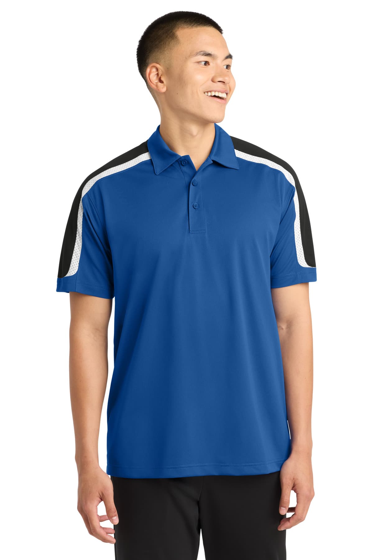 Sport-Tek ® Tricolor Shoulder Micropique Sport-Wick ® Polo. ST658 thumbnail 4