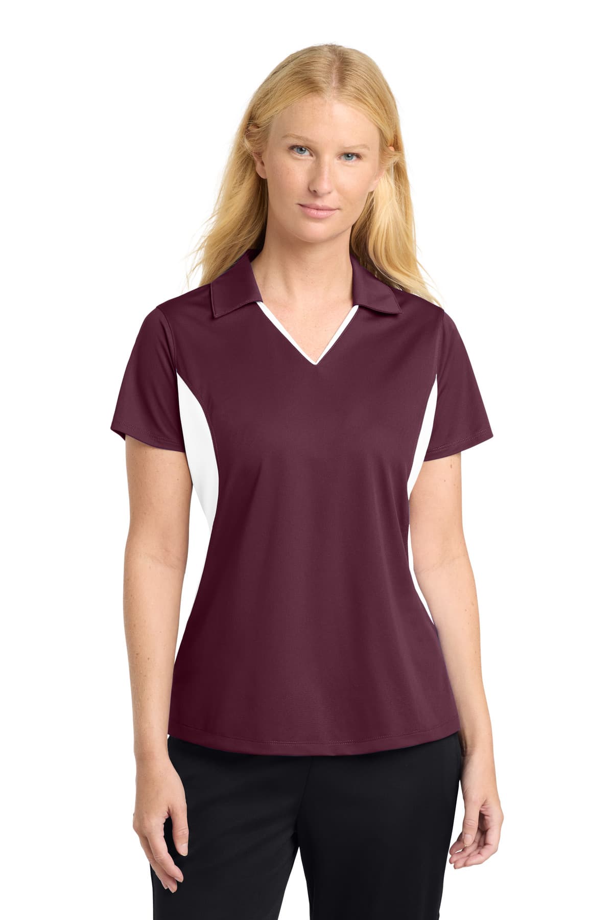 Sport-Tek ® Women's Side Blocked Micropique Sport-Wick ® Polo. LST655 thumbnail 3