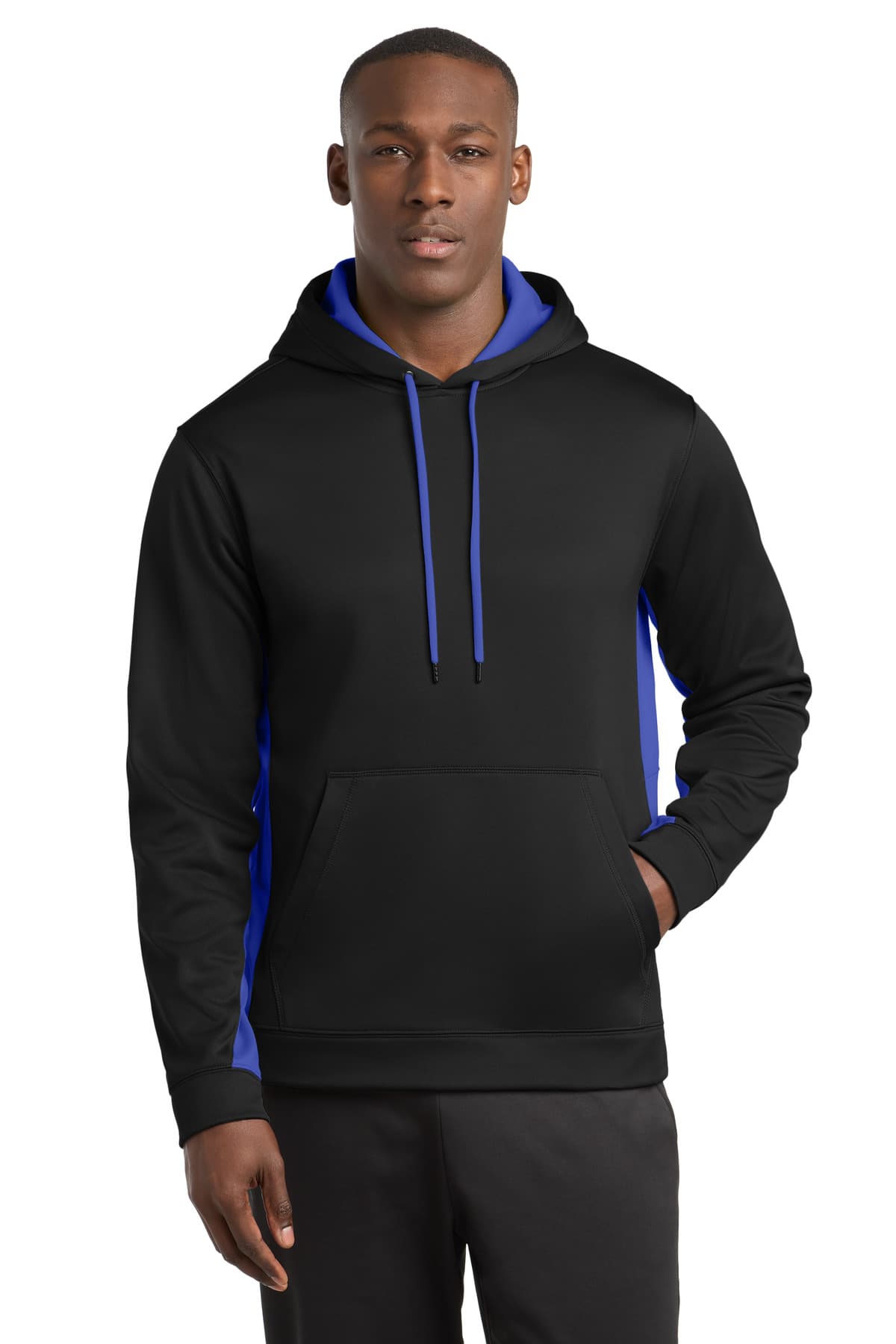 Sport-Tek ® Sport-Wick ® Fleece Colorblock Hooded Pullover. ST235 thumbnail 4