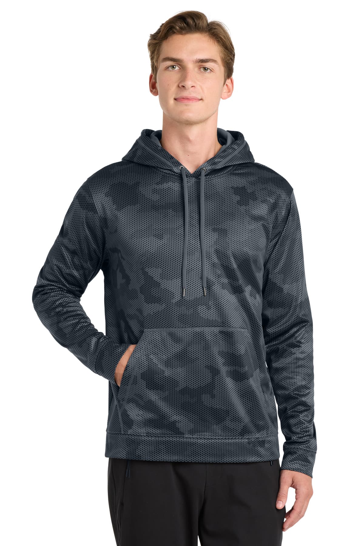 Sport-Tek ® Sport-Wick ® CamoHex Fleece Hooded Pullover. ST240 thumbnail 2