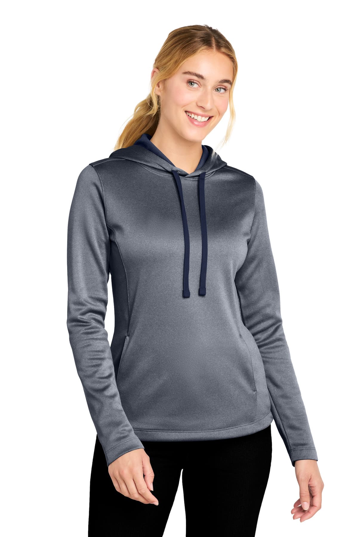 Sport-Tek ® Women's PosiCharge ® Sport-Wick ® Heather Fleece Hooded Pullover. LST264 thumbnail 5