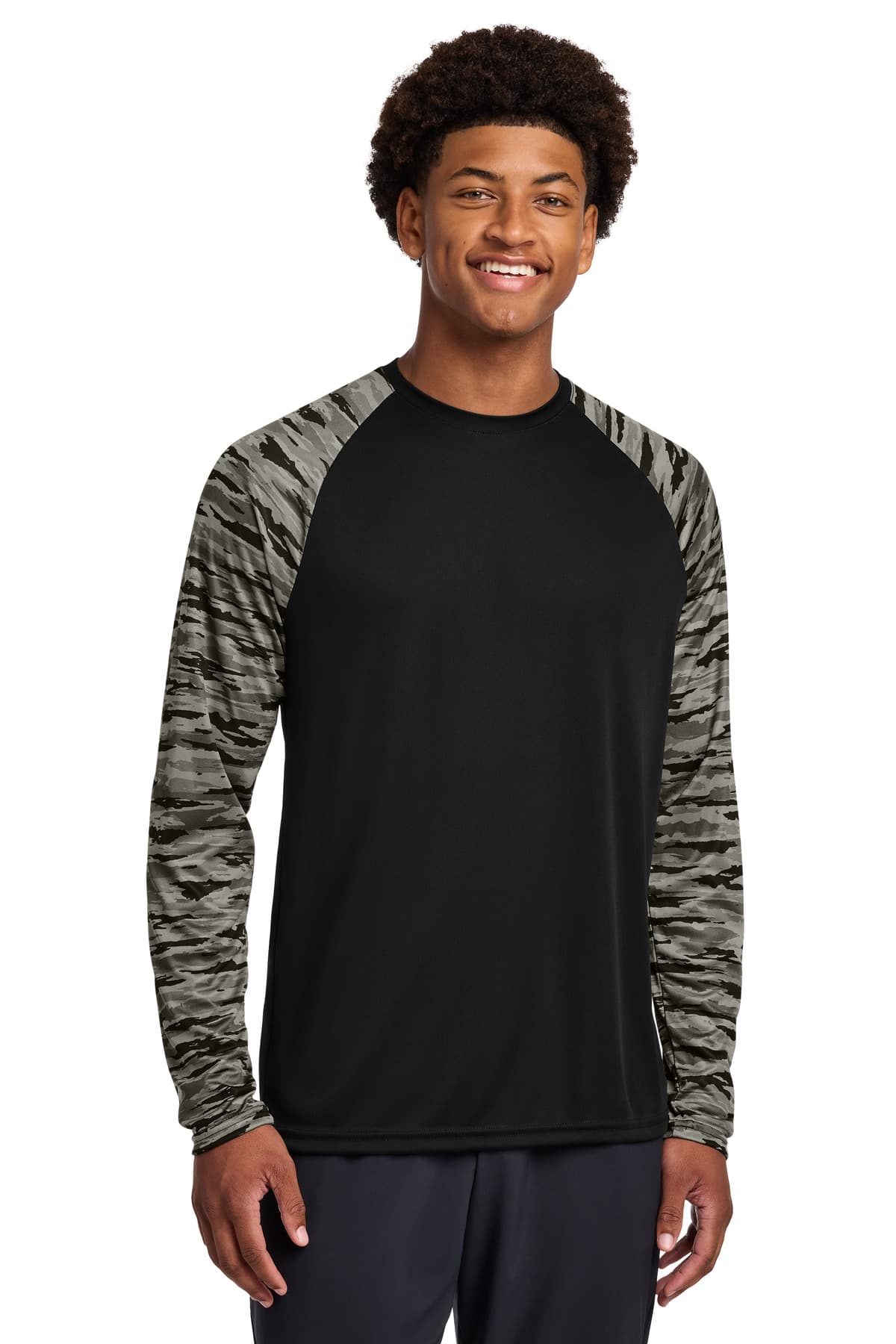 Sport-Tek ® Drift Camo Colorblock Long Sleeve Tee ST376LS thumbnail 2
