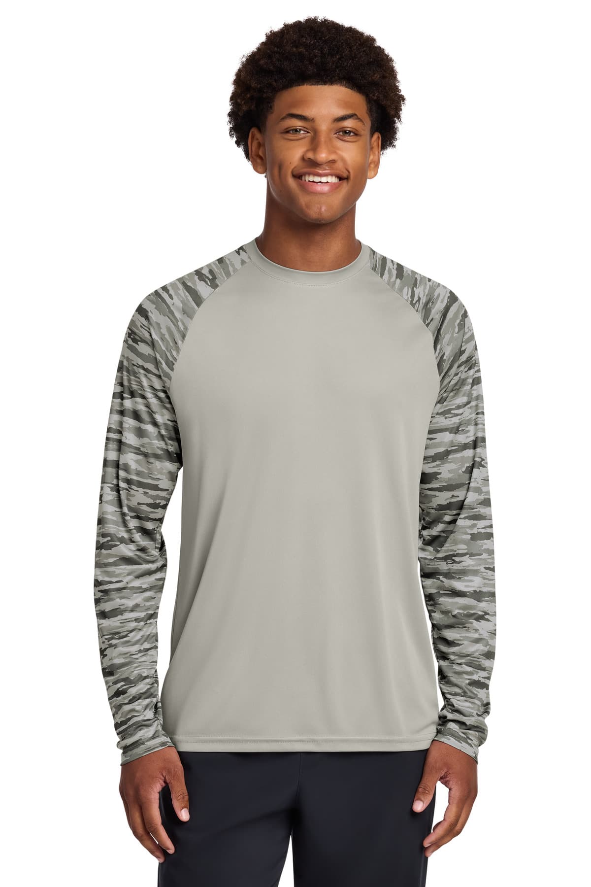 Sport-Tek ® Drift Camo Colorblock Long Sleeve Tee ST376LS thumbnail 4