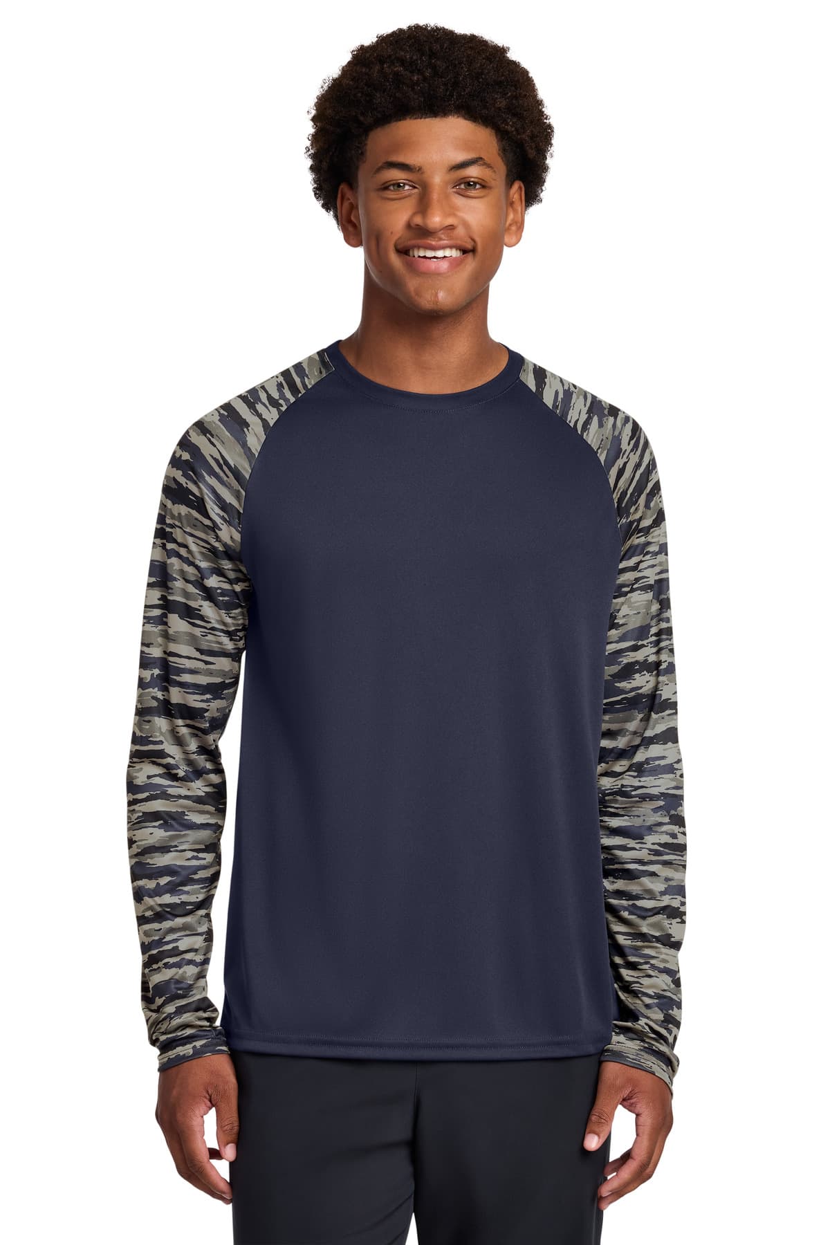 Sport-Tek ® Drift Camo Colorblock Long Sleeve Tee ST376LS thumbnail 5