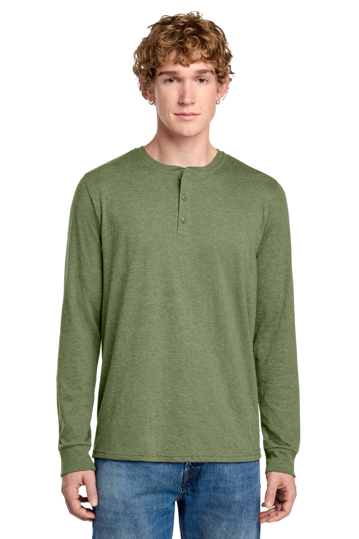 District ® Perfect Tri ® Long Sleeve Henley DT145 thumbnail 4