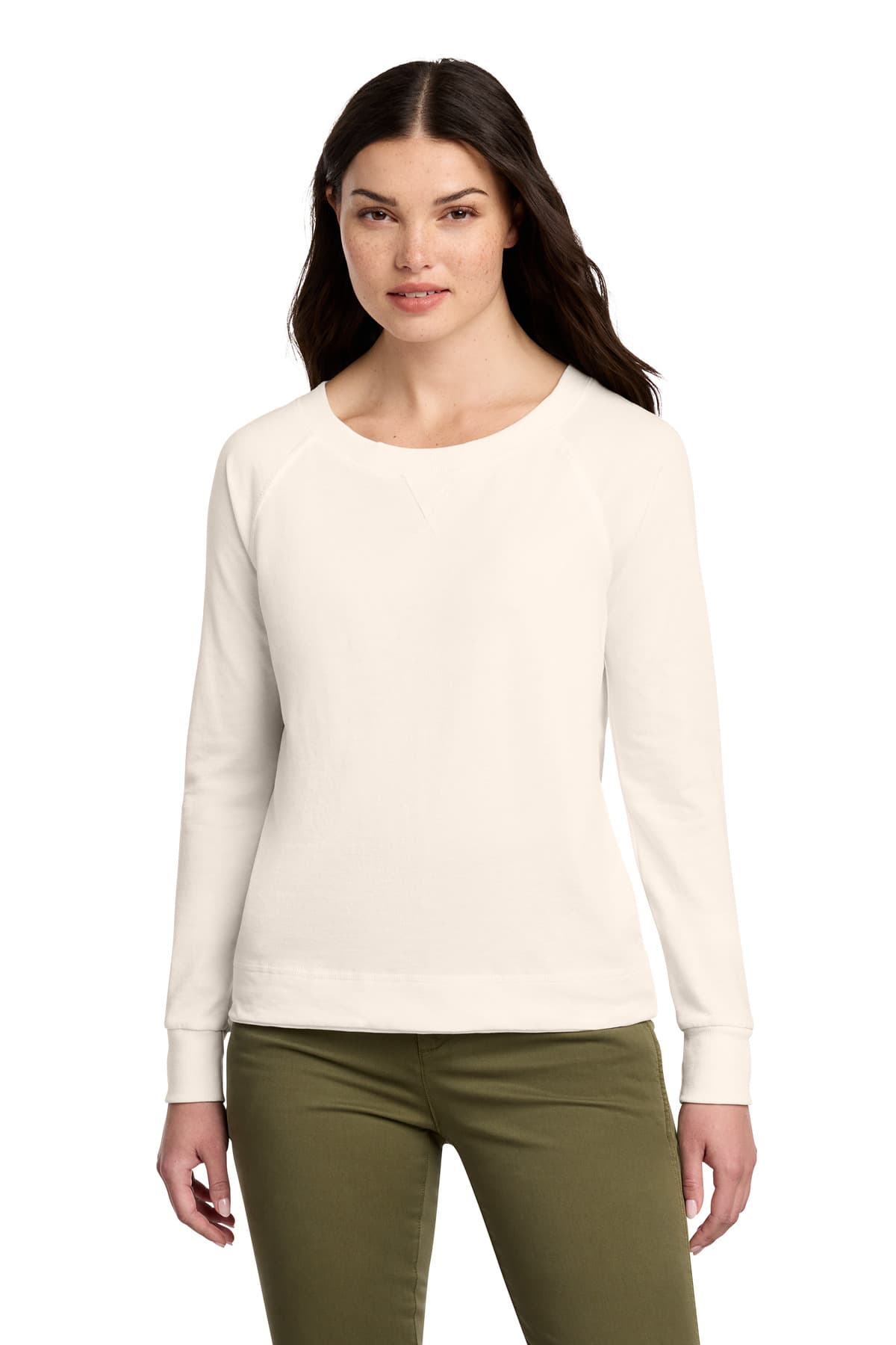 District ® Women's Featherweight French Terry  Long Sleeve Crewneck DT672 thumbnail 4