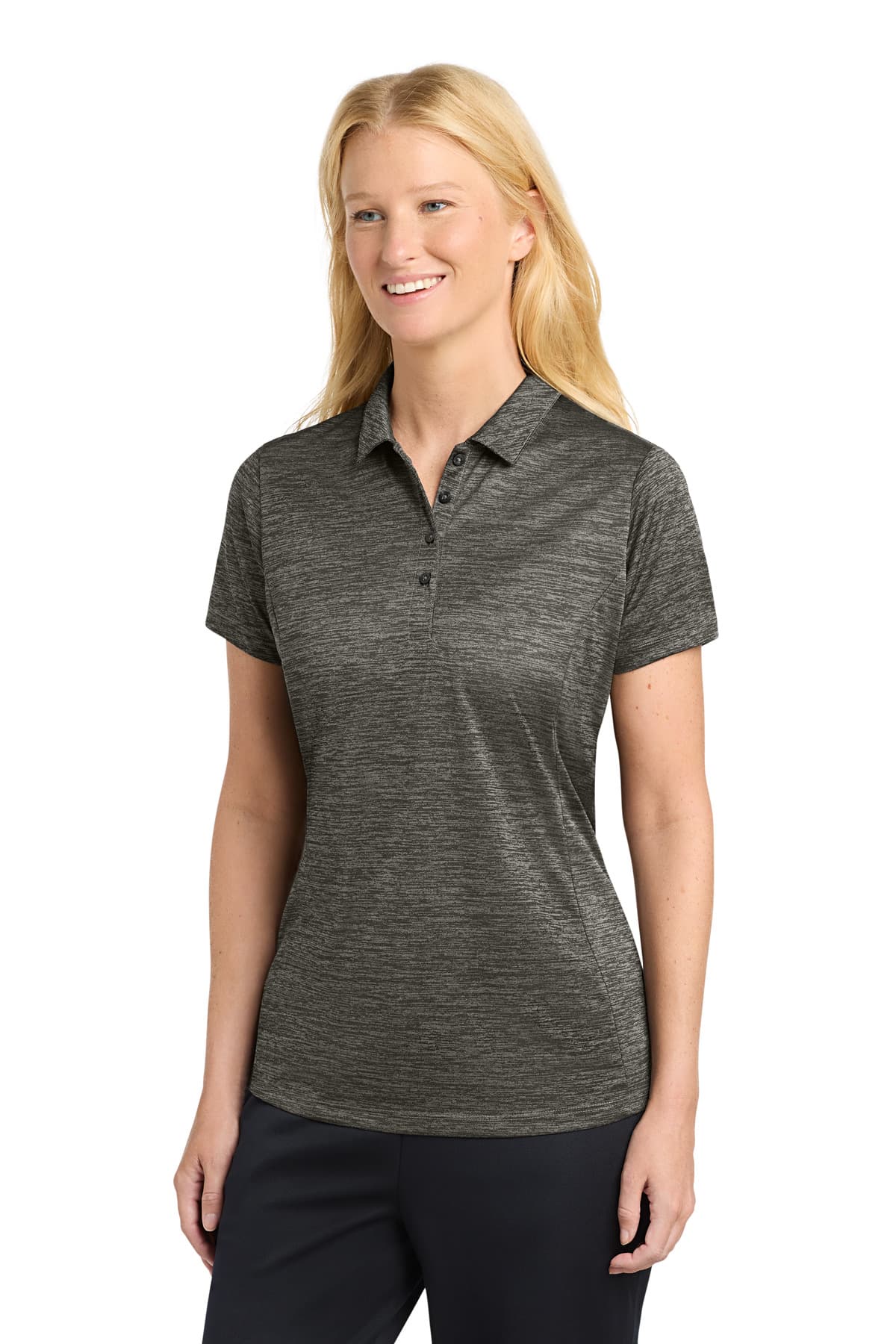 Sport-Tek ® Women's PosiCharge ® Electric Heather Polo. LST590 thumbnail 4