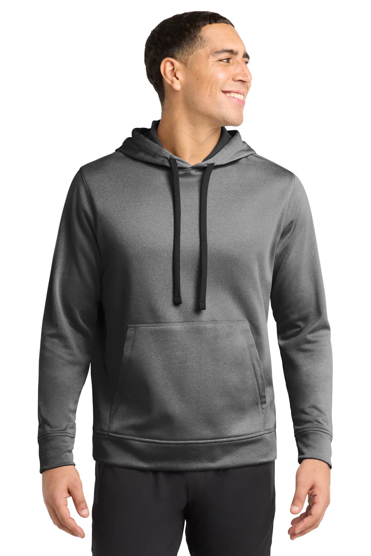Sport-Tek ® PosiCharge ® Sport-Wick ® Heather Fleece Hooded Pullover. ST264 thumbnail 2