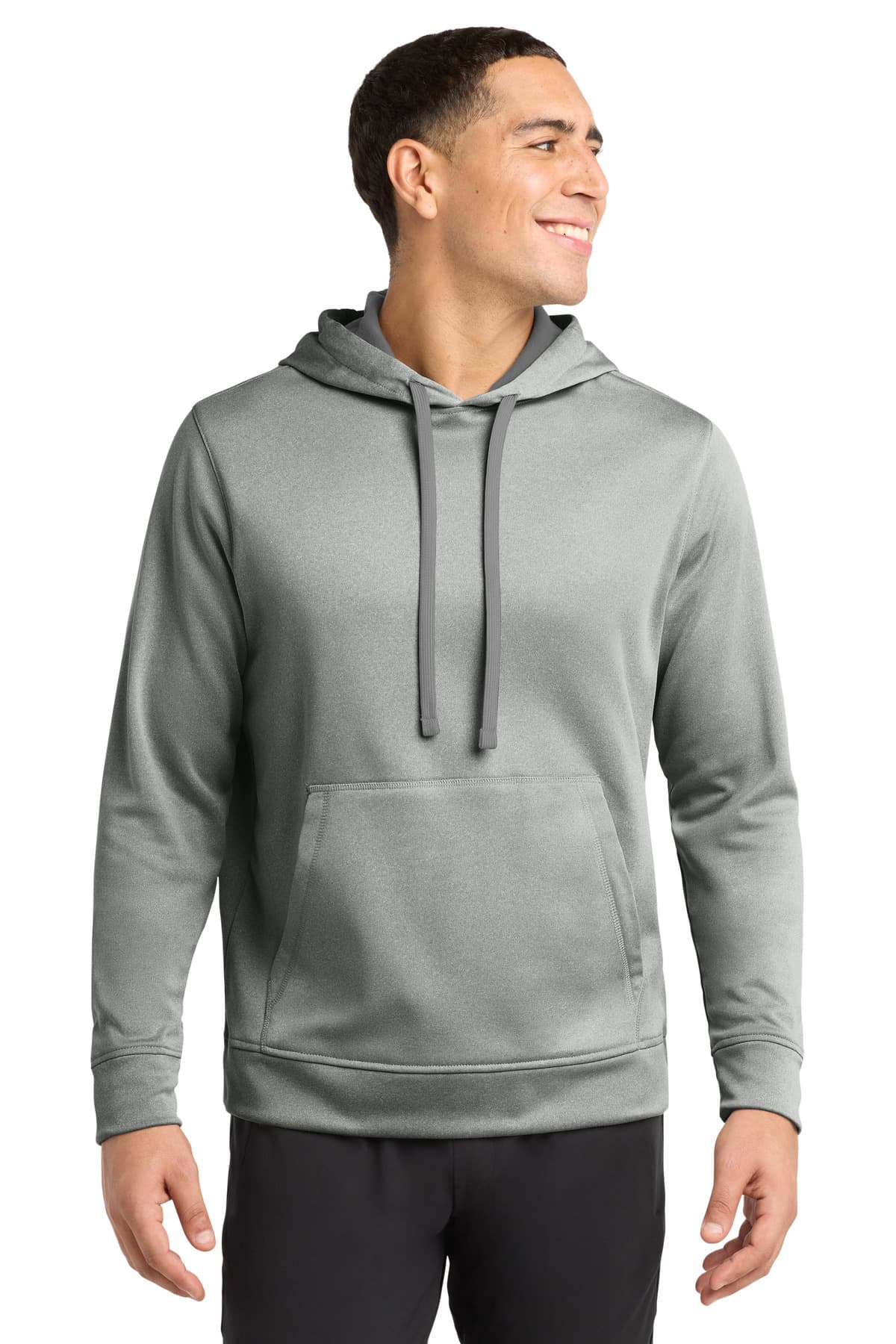 Sport-Tek ® PosiCharge ® Sport-Wick ® Heather Fleece Hooded Pullover. ST264 thumbnail 3